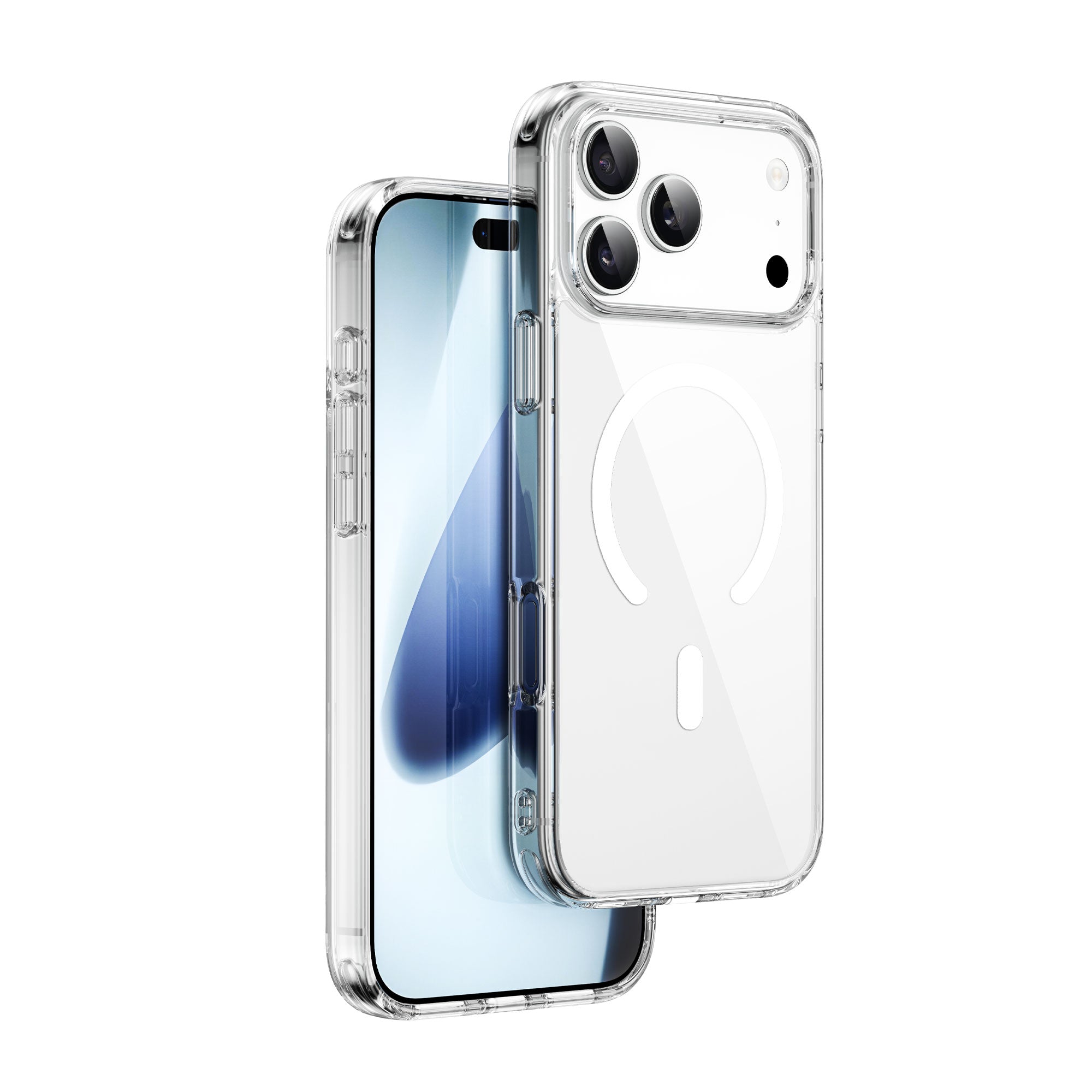 WiWU  IShield Pro MCC-101  Magnetic Clear Case 2.5mm Thick PC TPU Shell Strong Mag-Charge Support for IP17 Series