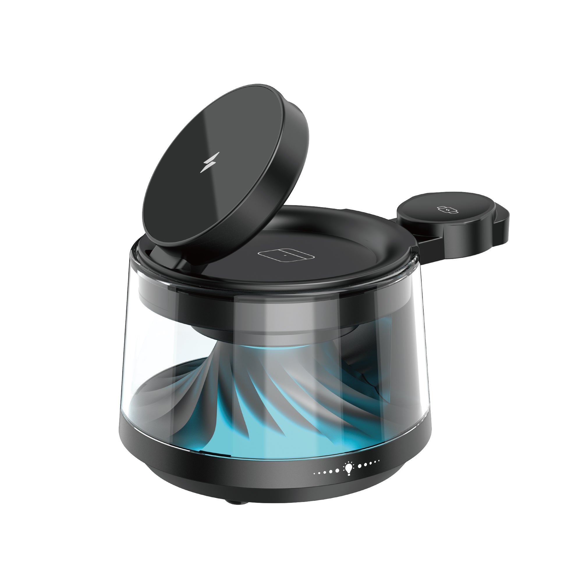 WiWU Flow 5 in 1 Wireless Charger with ambient light & speaker Wi-W039