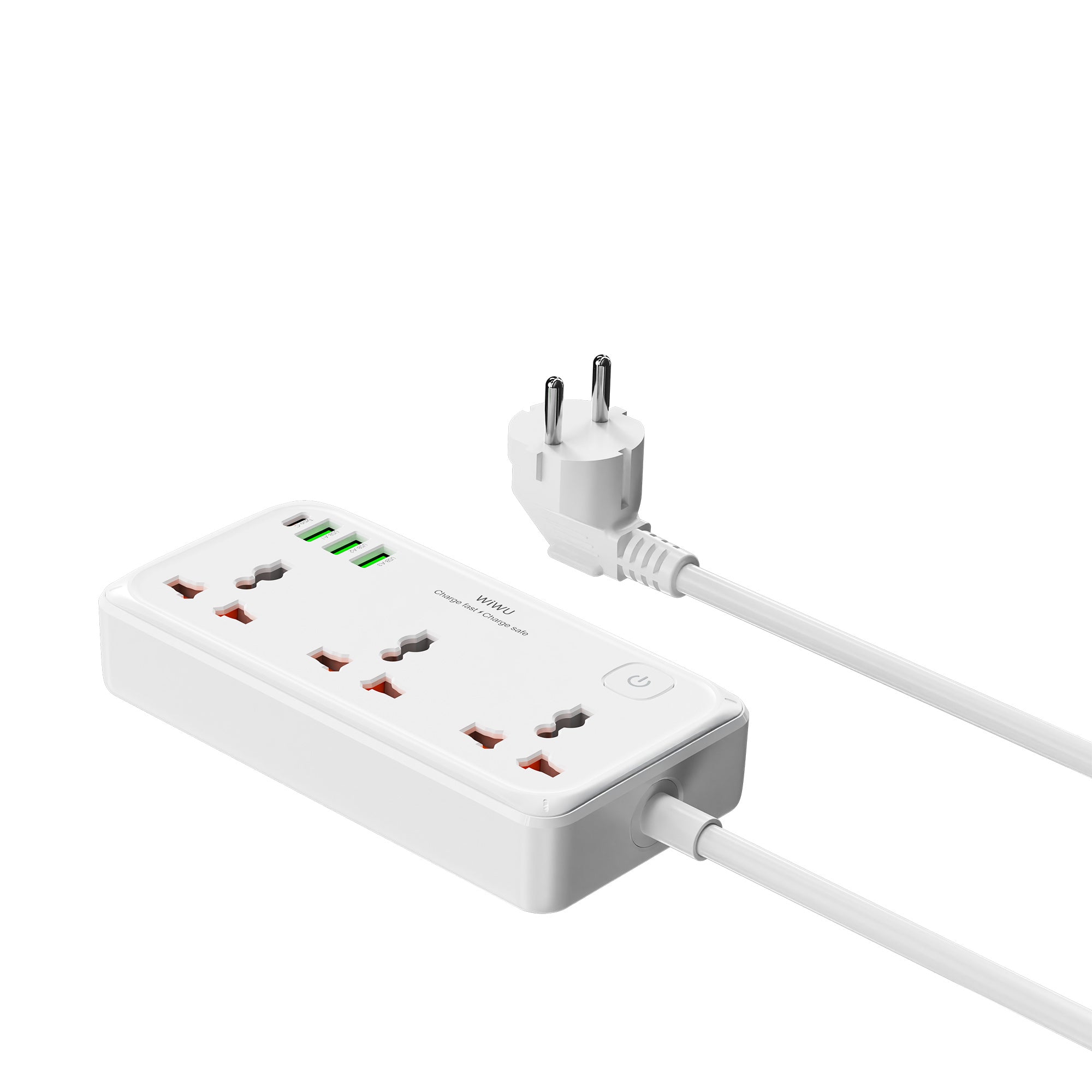 30W Cube Multiple Function GaN Power Strip 1C3A+3 sockets Wi-S005 EU/UK