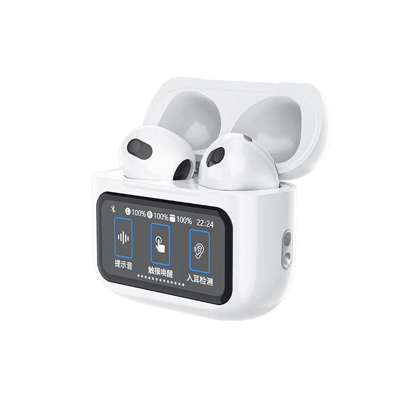 WiWU T23 Bluetooth Earbuds with Display Bluetooth 6.0 4.5H Music Touch Control Ear Detection