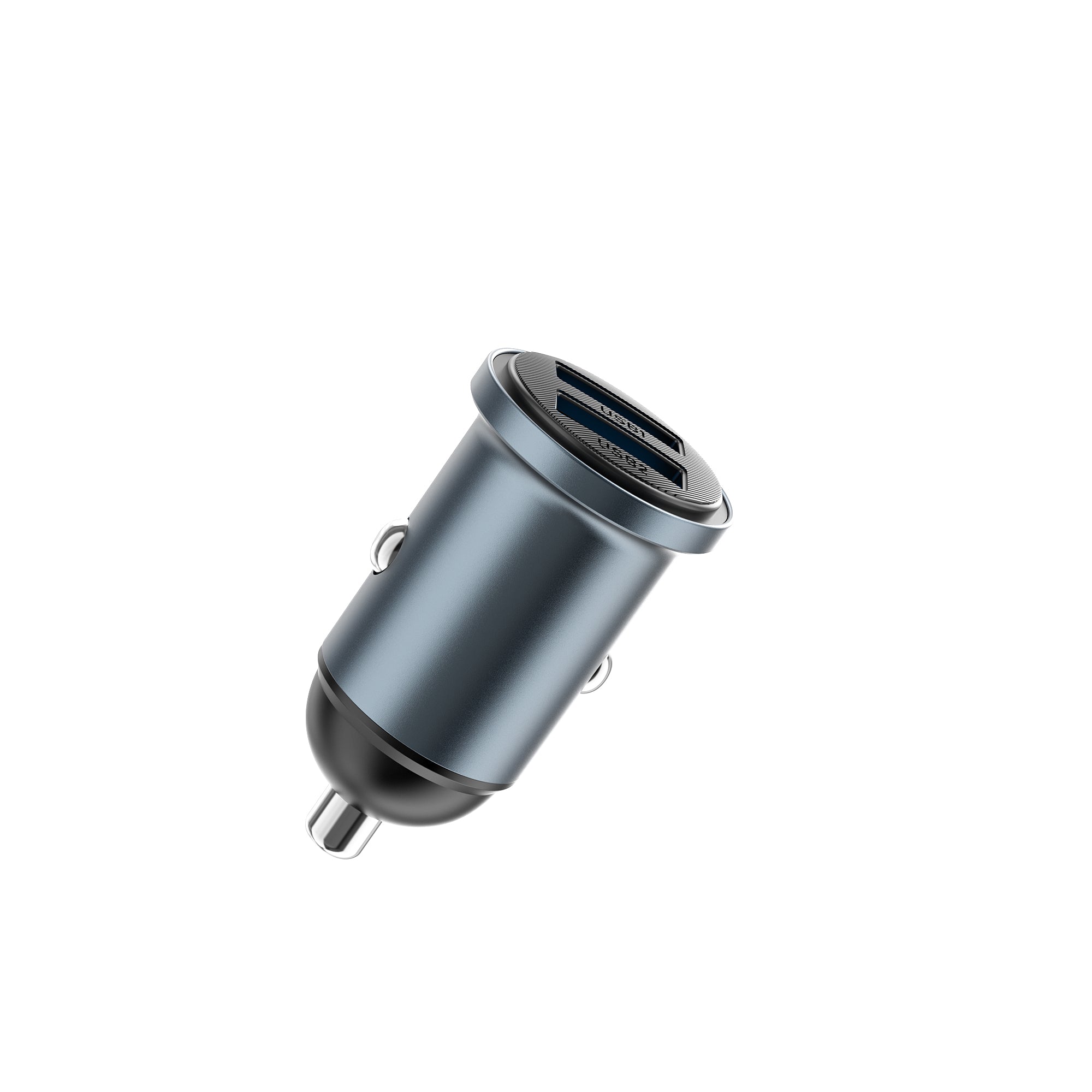 WiWU Wi‑CC031 Nano Lite 12W Dual USB Car Charger QC3.0 Fast Charging Compact Aluminum Alloy