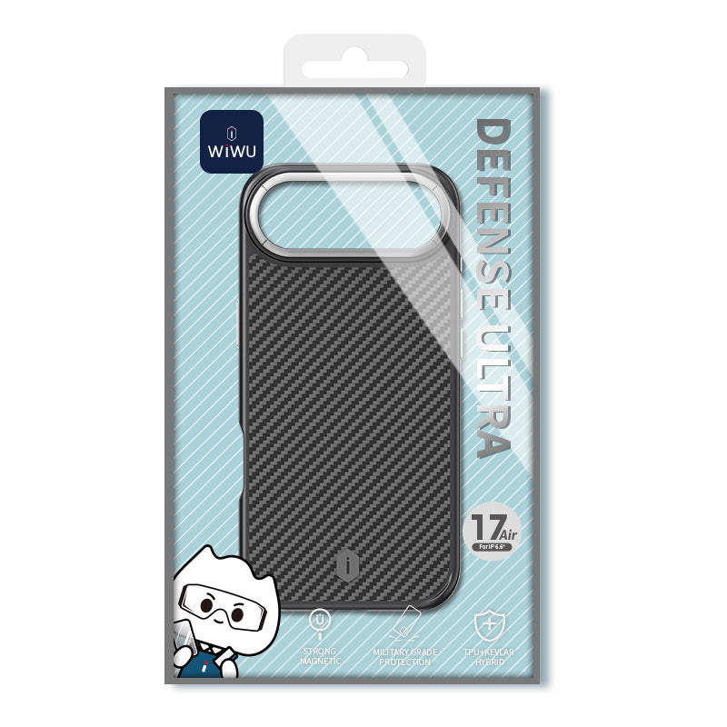 WiWU DCC-205 Aramid Fiber Magnetic Case Soft Touch with Kevlar Shell and Metal Buttons for IP17 Series