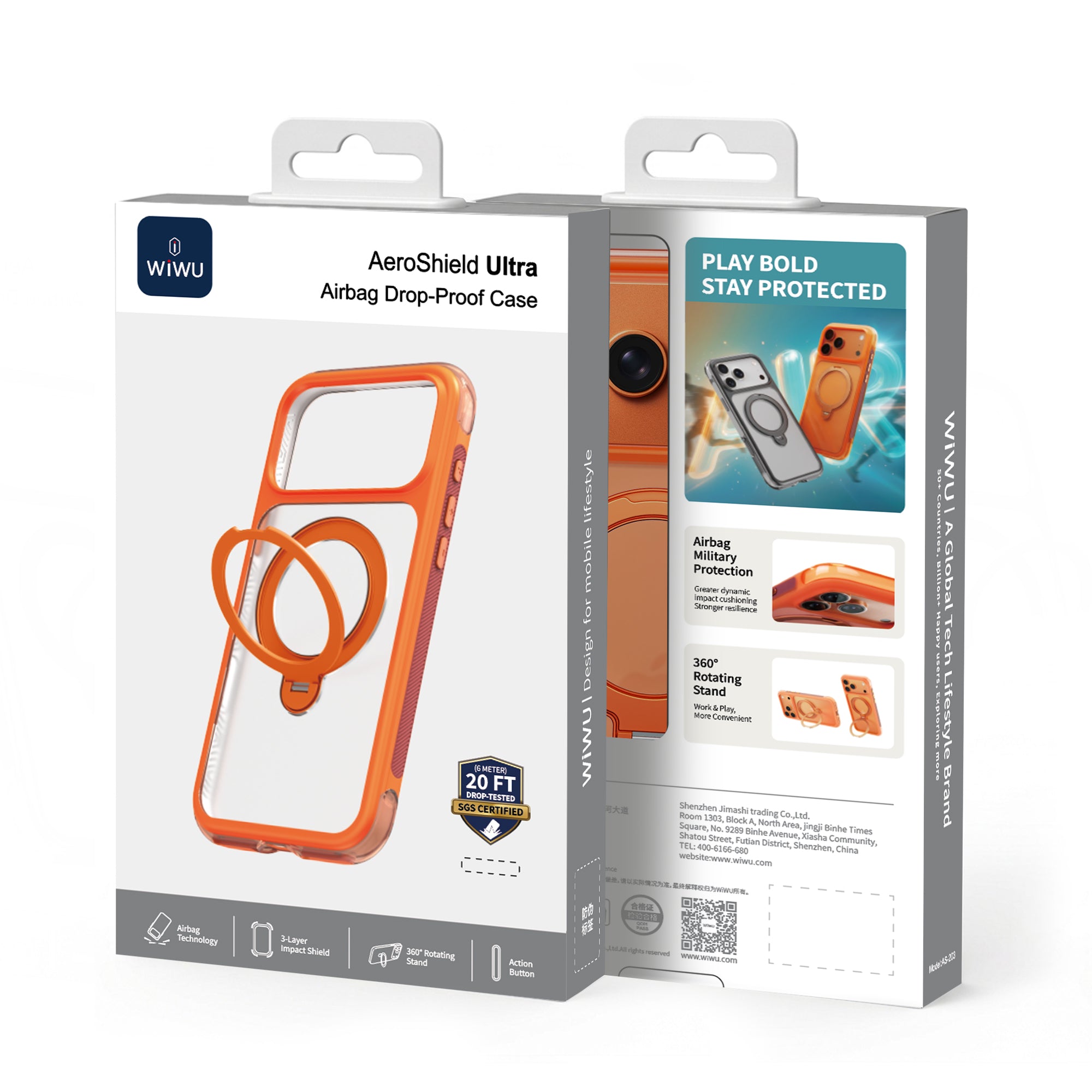 WiWU AS-203 AeroShield Ultra Magnetic Stand Phone Case