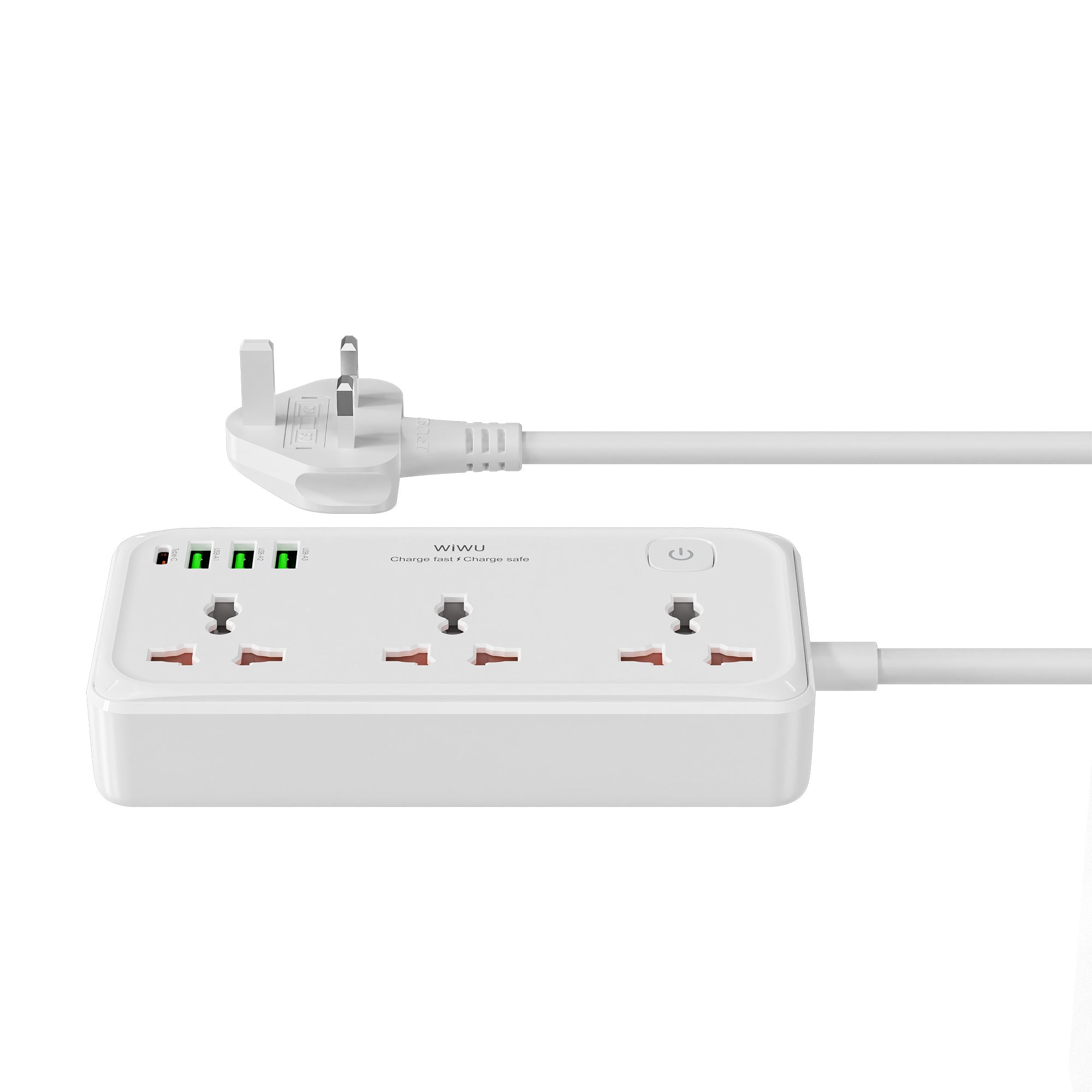 30W Cube Multiple Function GaN Power Strip 1C3A+3 sockets Wi-S005 EU/UK