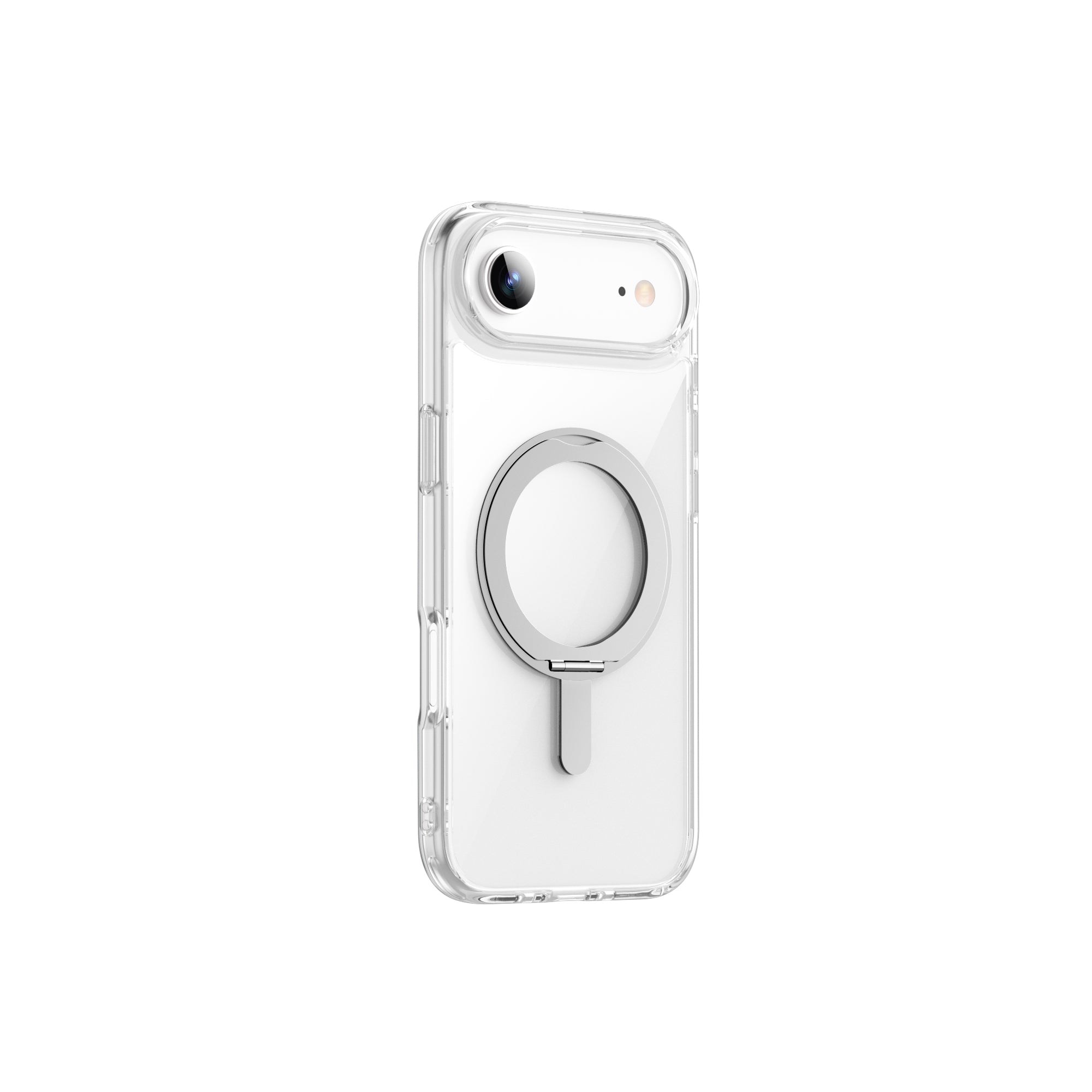 WiWU MCC-201 Magnetic Clear Case with 360 Rotating Stand Anti-Shock PC TPU Shell for IP17 Series