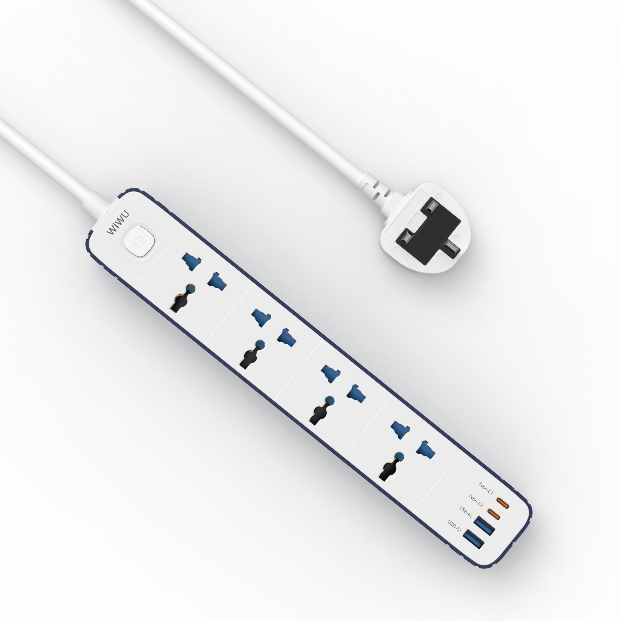 WiWU Wi-S007 PS422 20W GaN 8 in 1 Compact Charging Power Strip
