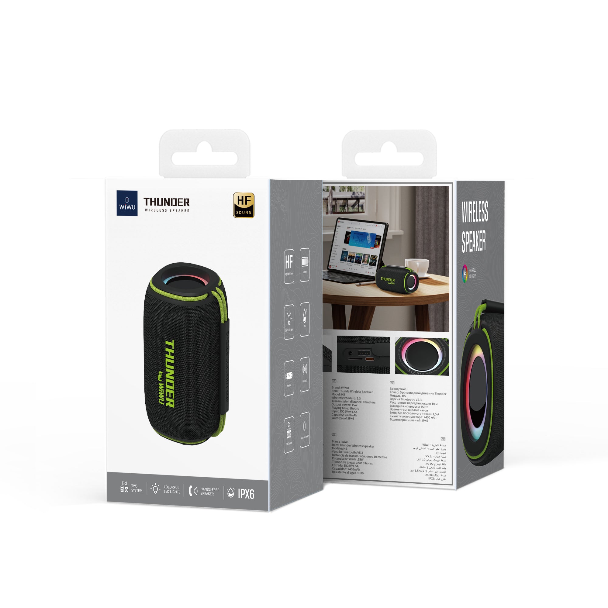WiWU Thunder  Wireless Portable Speaker H5