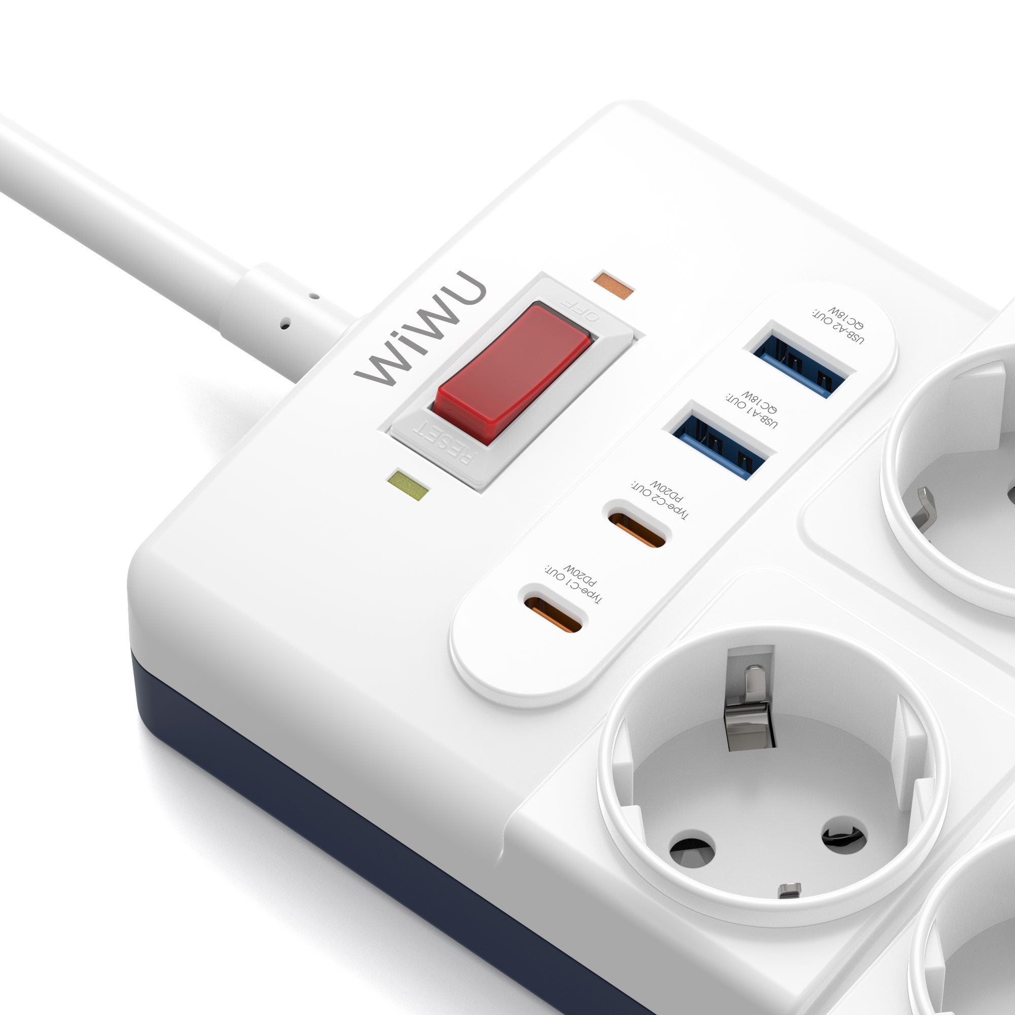 WiWU Wi-S008 PS1042 20W GaN 14 in 1 High Capacity Power Strip