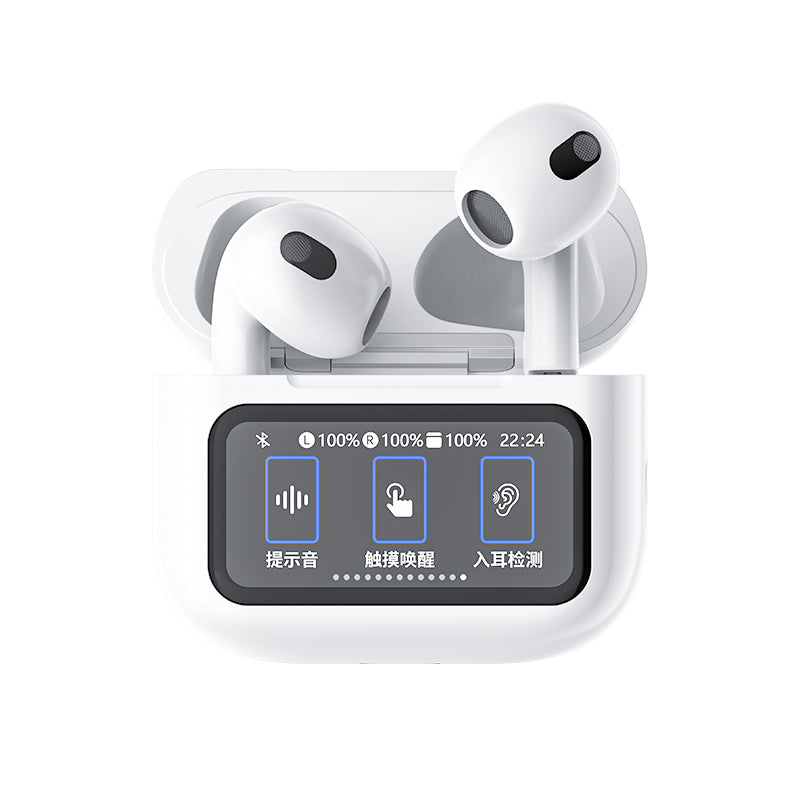 WiWU T23 Bluetooth Earbuds with Display Bluetooth 6.0 4.5H Music Touch Control Ear Detection