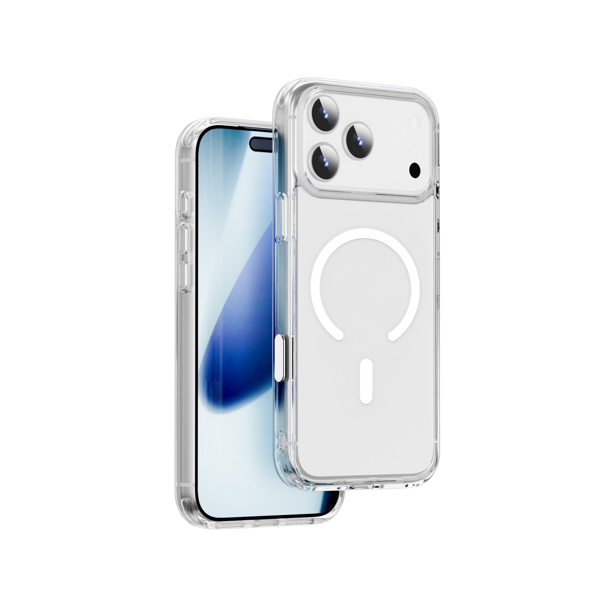WiWU MCC-102 Dynamic Magnetic Case with Touch-Sensitive Camera Key and Thickened Clear Shield for IP17 Series