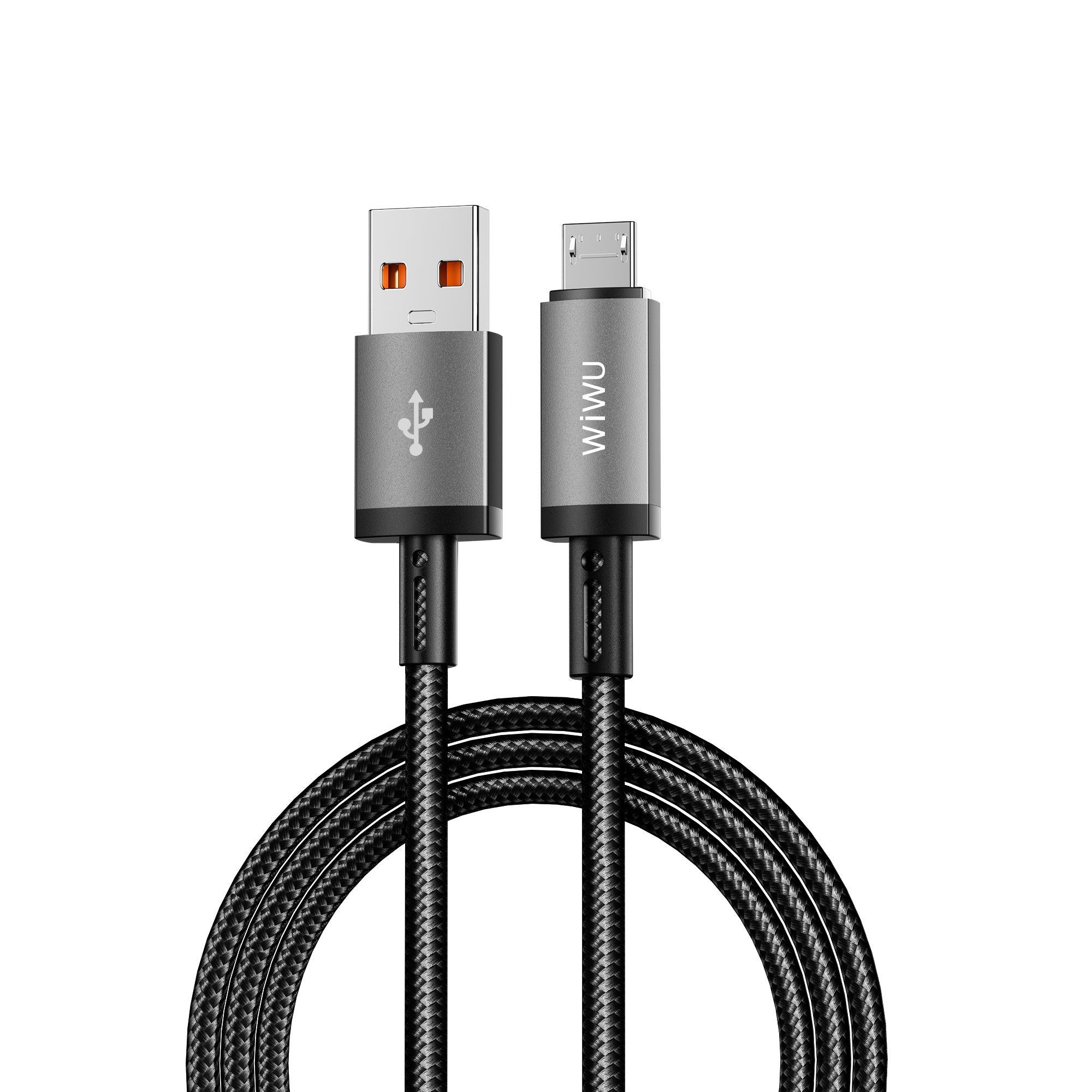 WiWU Wi-C053 1M Aluminum alloy Nylon braided TITAN LINK Series Charging Cable with USBA to Micro,USB to iP,USB-A to Type C