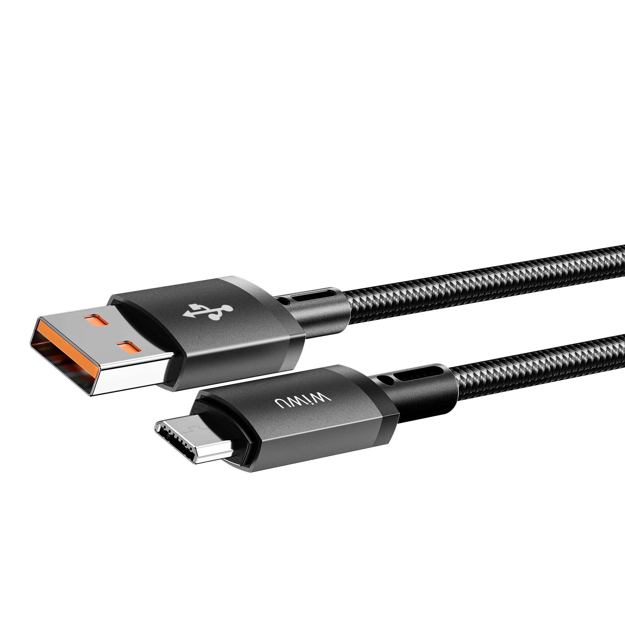 WiWU Wi-C053 1M Aluminum alloy Nylon braided TITAN LINK Series Charging Cable with USBA to Micro,USB to iP,USB-A to Type C