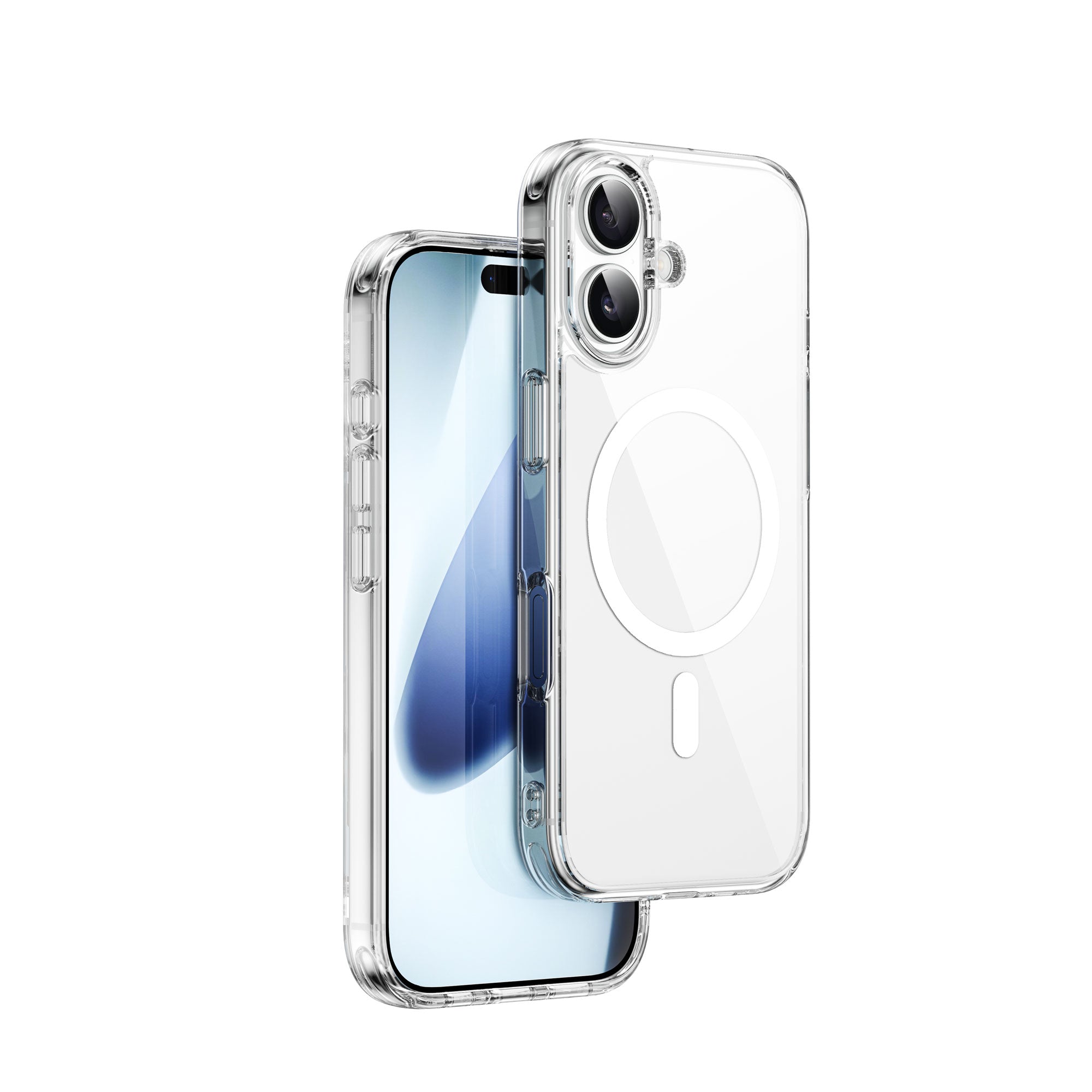 WiWU  IShield Pro MCC-101  Magnetic Clear Case 2.5mm Thick PC TPU Shell Strong Mag-Charge Support for IP17 Series