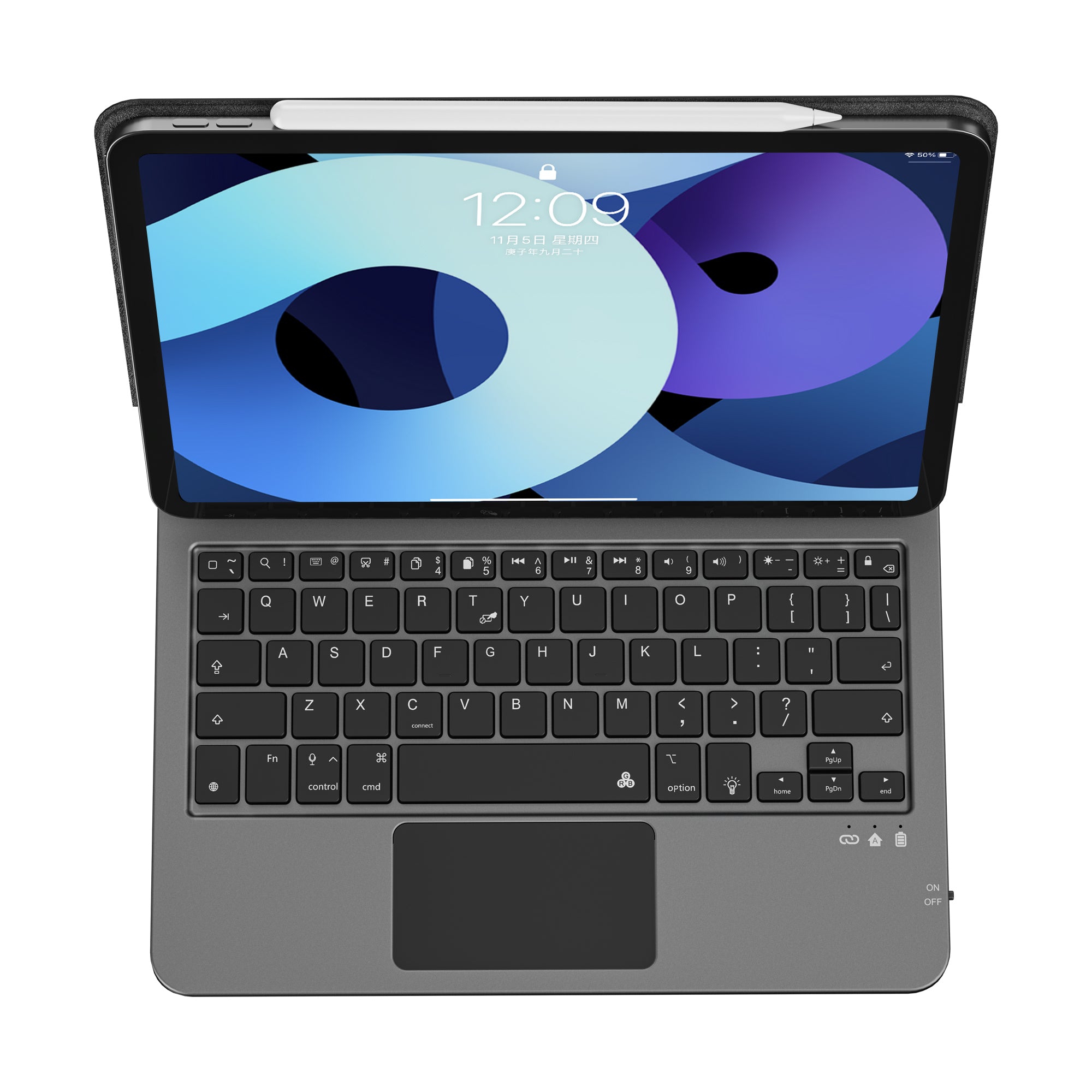 WIWU Magic Keyboard MK-003 Tablet Magnetic adsorption Keyboard case with backlit