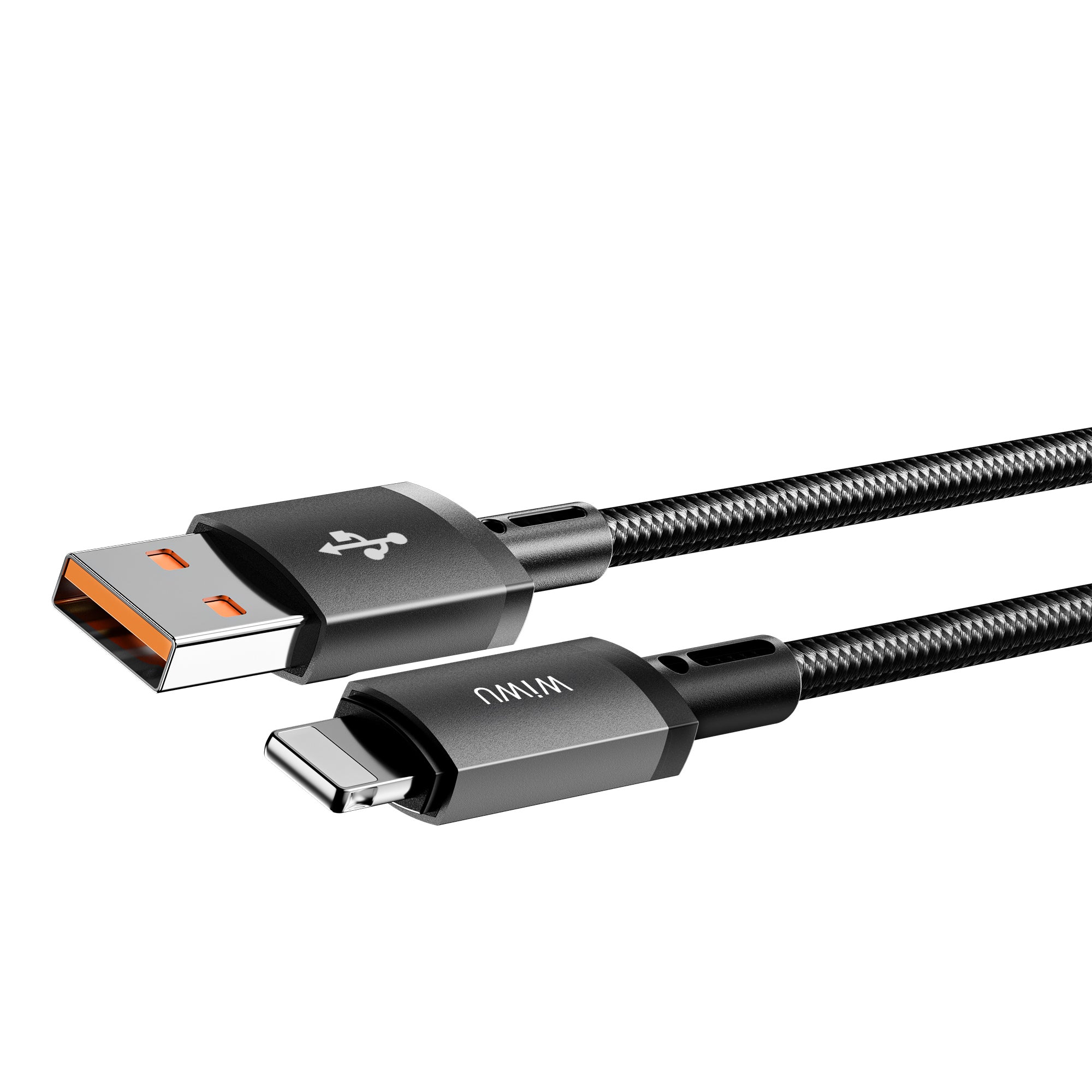 WiWU Wi-C055 1M Aluminum alloy Nylon braided TITAN LINK Series Charging Cable with USBA to Micro,USB to iP,USB-A to Type C