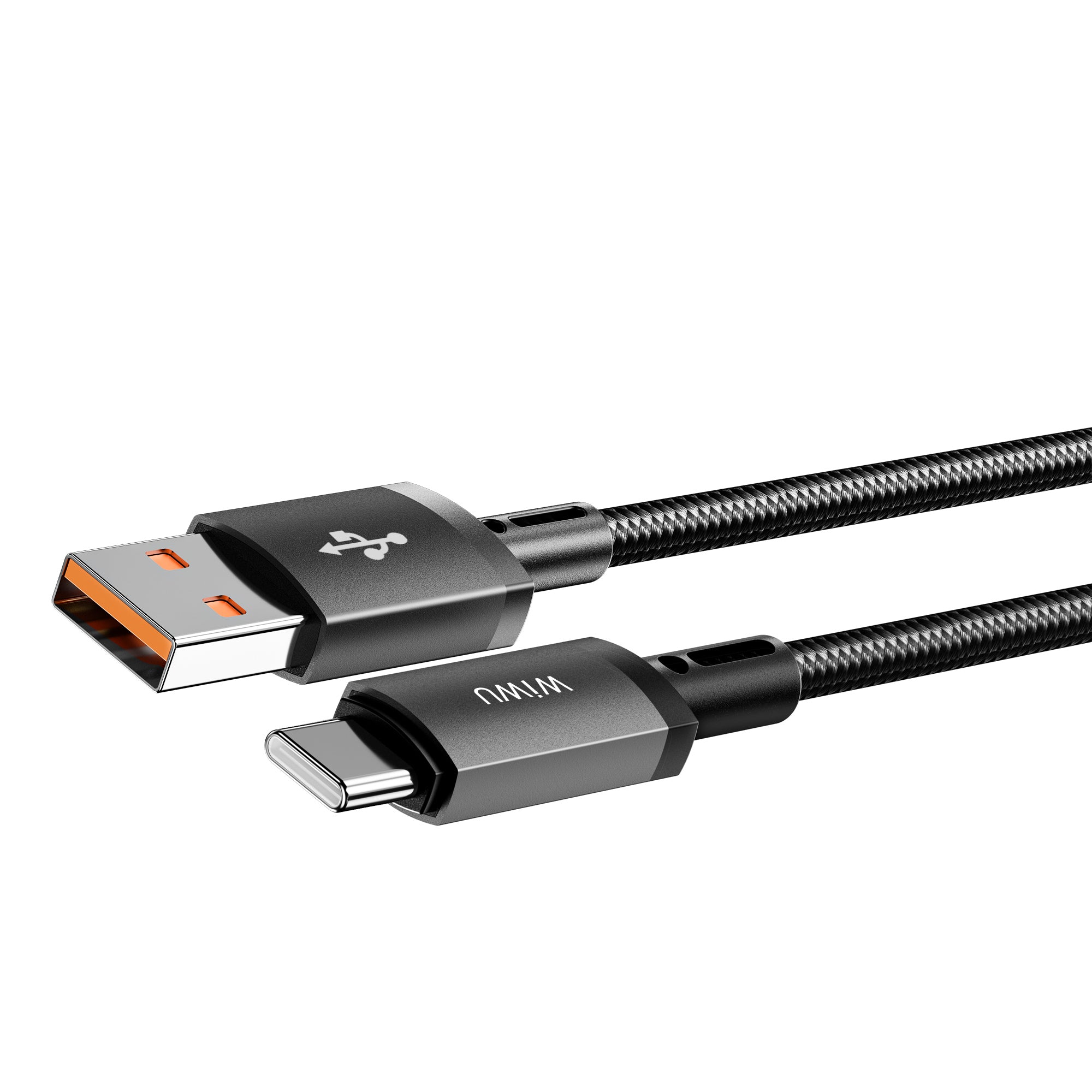 WiWU Wi-C054 1M Aluminum alloy Nylon braided TITAN LINK Series Charging Cable with USBA to Micro,USB to iP,USB-A to Type C
