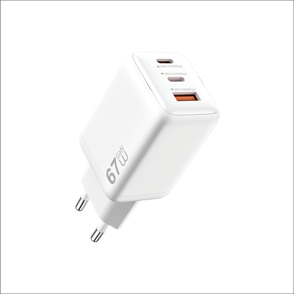 WiWU Cube 67W 2C+A GaN Fast Charger Wi-G026