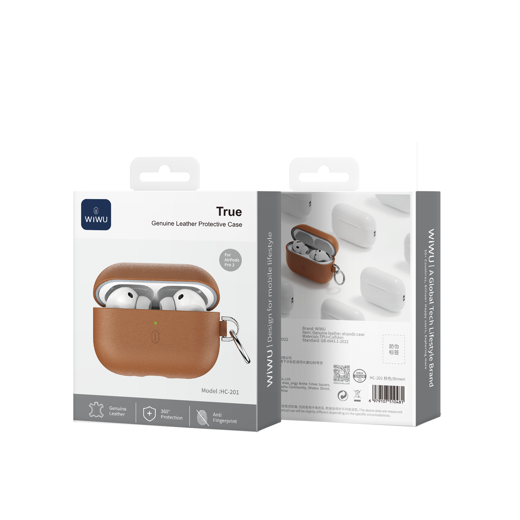 WiWU True Genuine Leather Protective Case HC-201