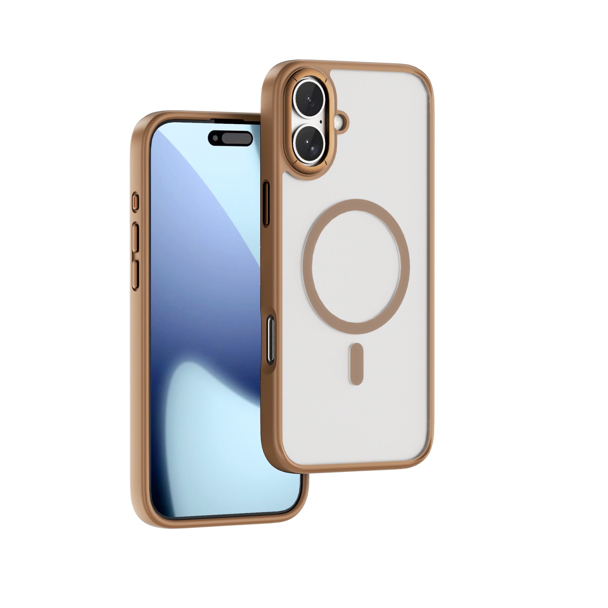 WiWU FGG-012 Armor Magnetic Case Soft Touch with Metal Buttons and Camera Ring for IP17 Series