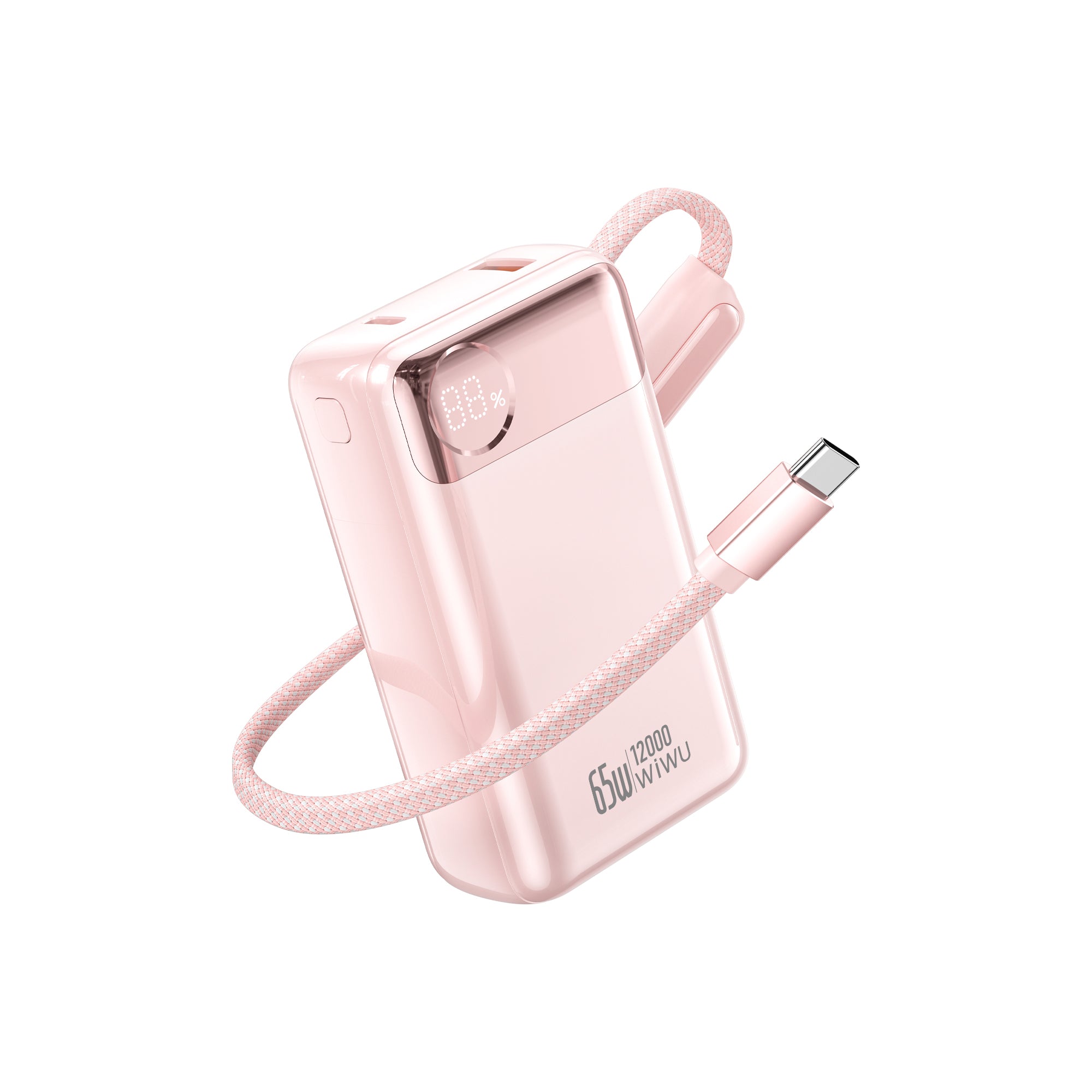 WiWU Power Plus 65W Built-in Cable Power Bank T132