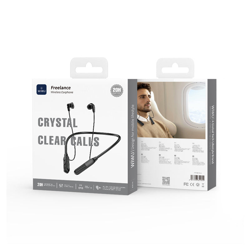 WiWU Freelance GB07 Neckband Bluetooth Earphones with 20H Playtime and Type-C Charging