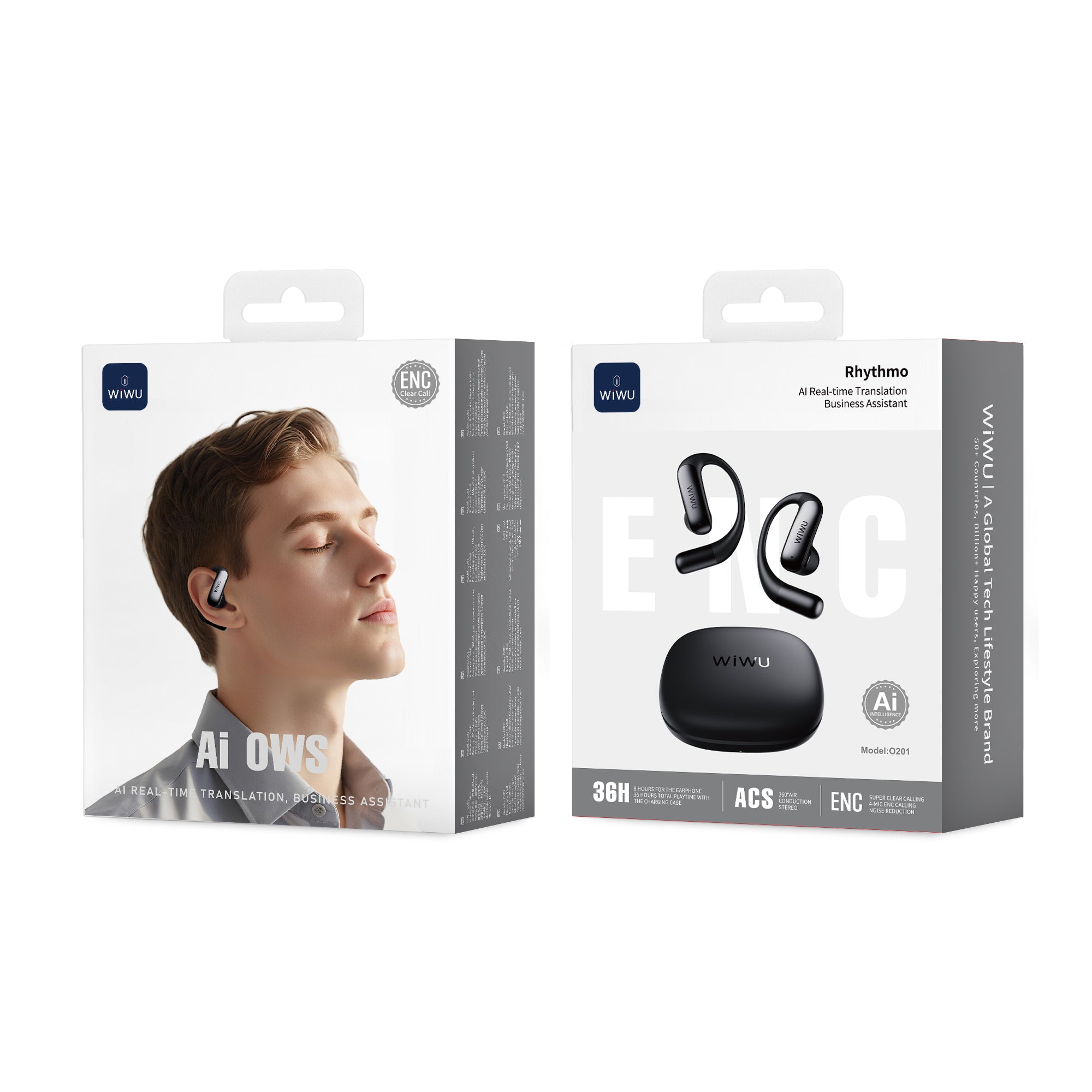 WiWU O201 AI Translation 5.4 ENC Noise Cancelling Wireless Earphones