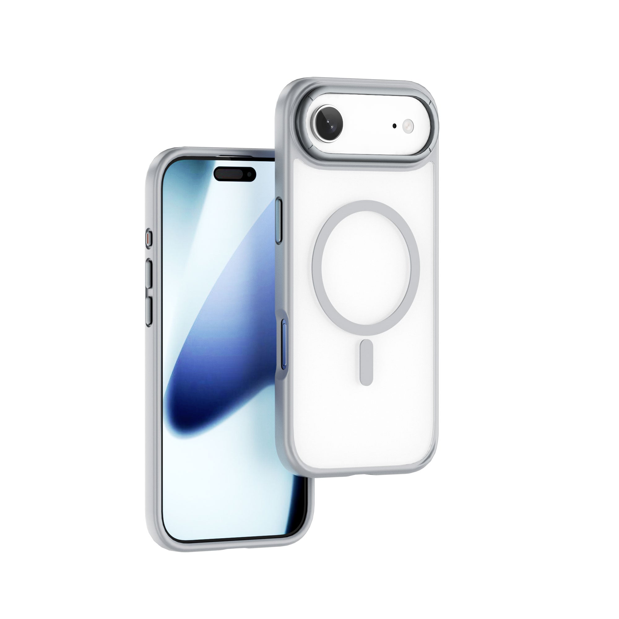 WiWU FGG-012 Armor Magnetic Case Soft Touch with Metal Buttons and Camera Ring for IP17 Series