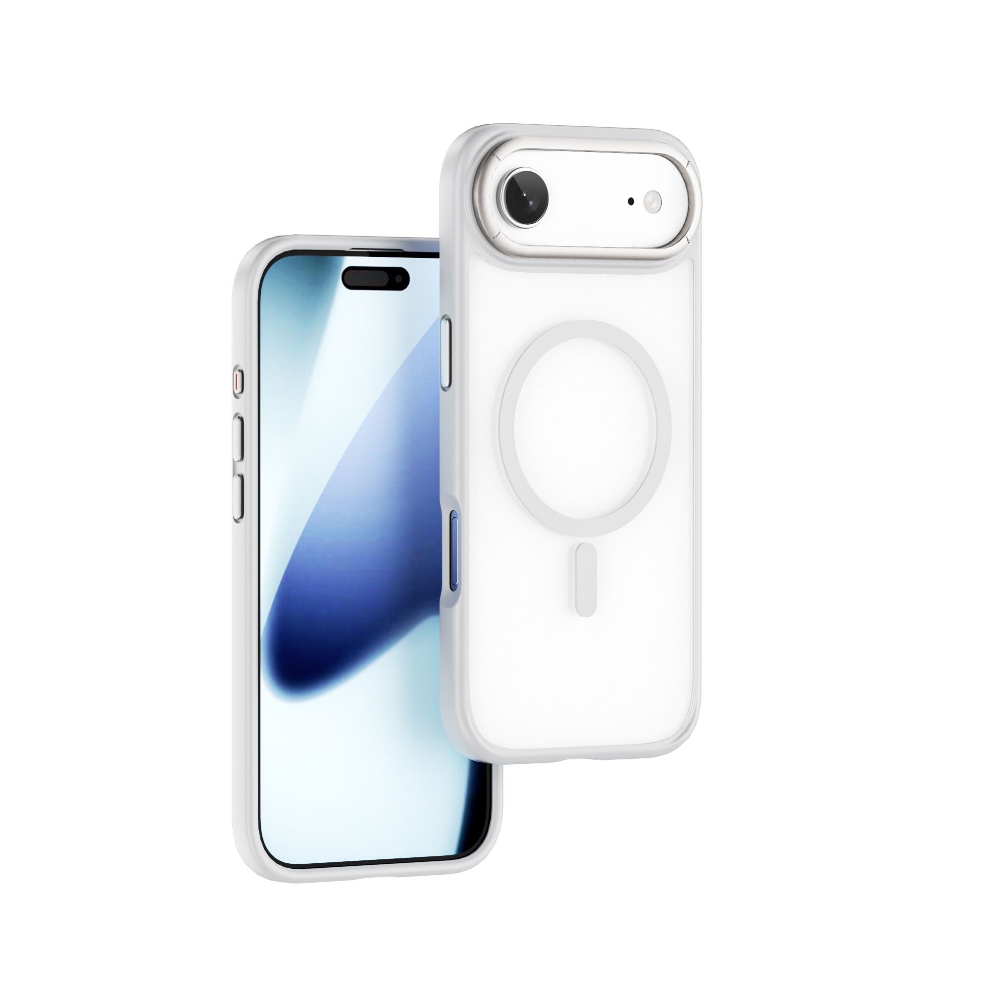 WiWU FGG-012 Armor Magnetic Case Soft Touch with Metal Buttons and Camera Ring for IP17 Series