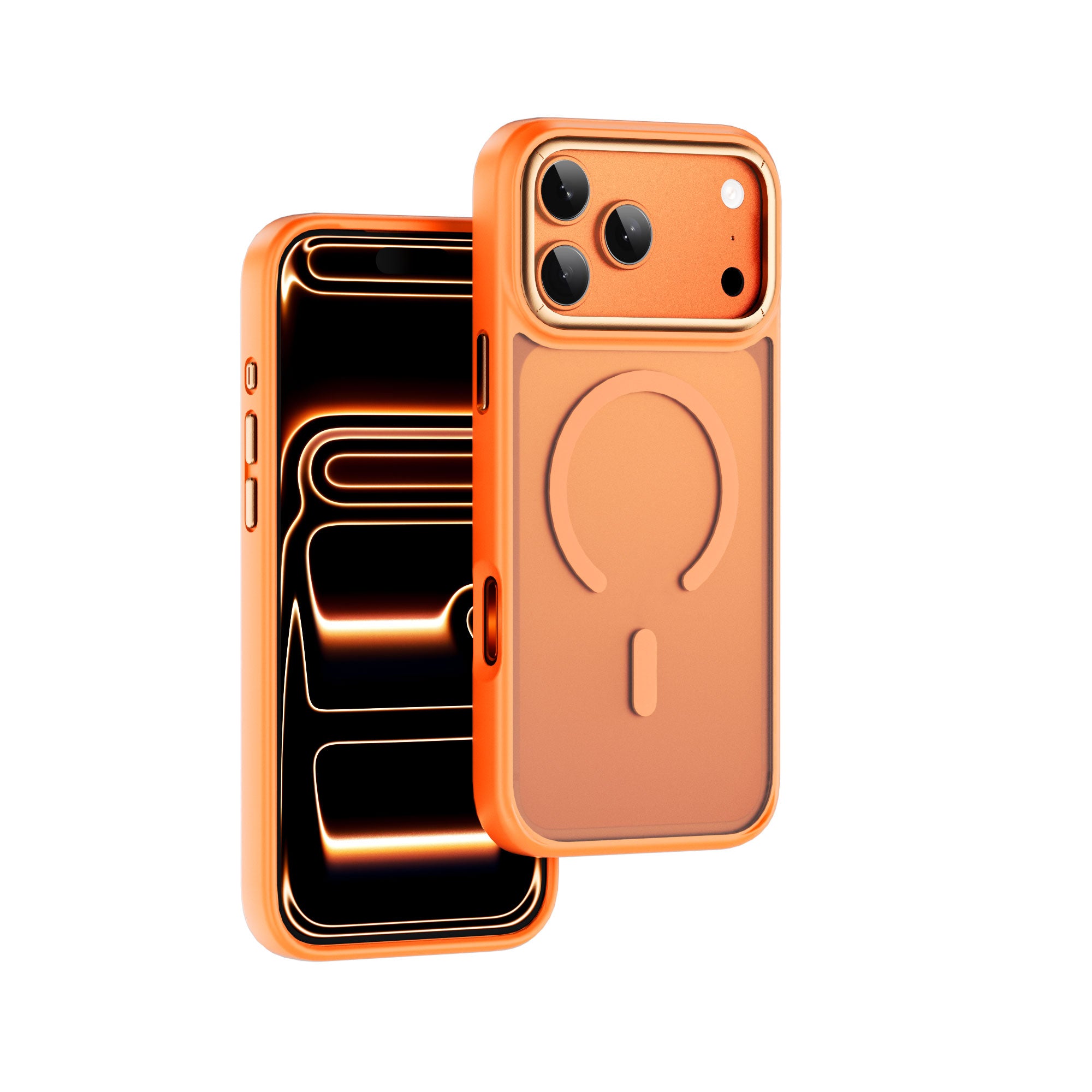 WiWU FGG-012 Armor Magnetic Case Soft Touch with Metal Buttons and Camera Ring for IP17 Series