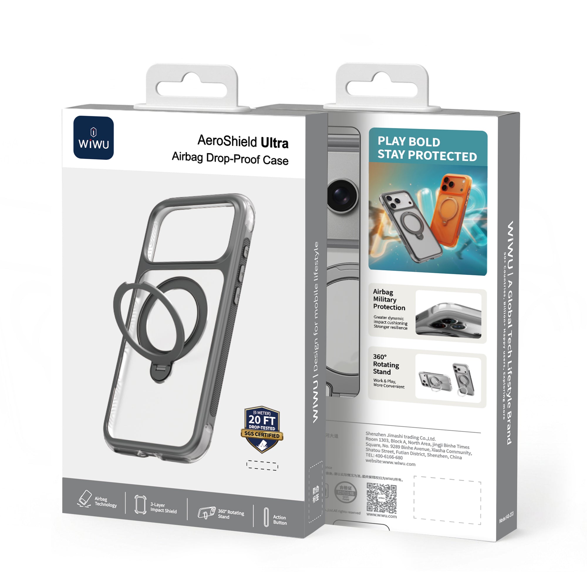 WiWU AS-203 AeroShield Ultra Magnetic Stand Phone Case