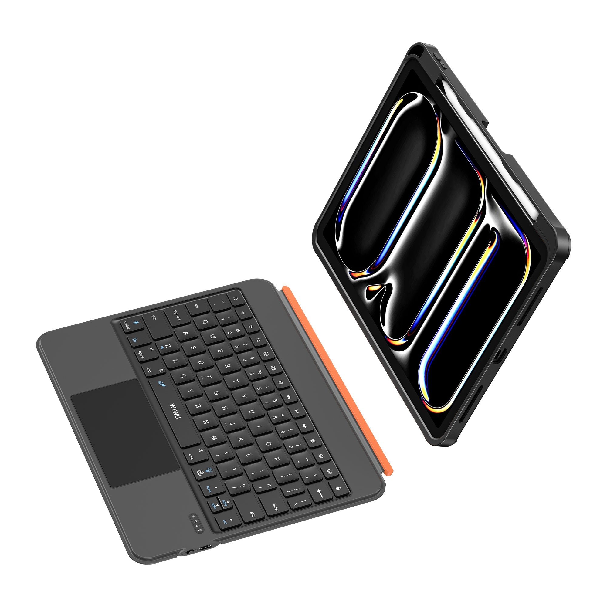 WiWU MK-007 Pro 360° Rotating Detachable Keyboard Case All-in-One Protection Smart Touchpad Ultra-Fast Typing