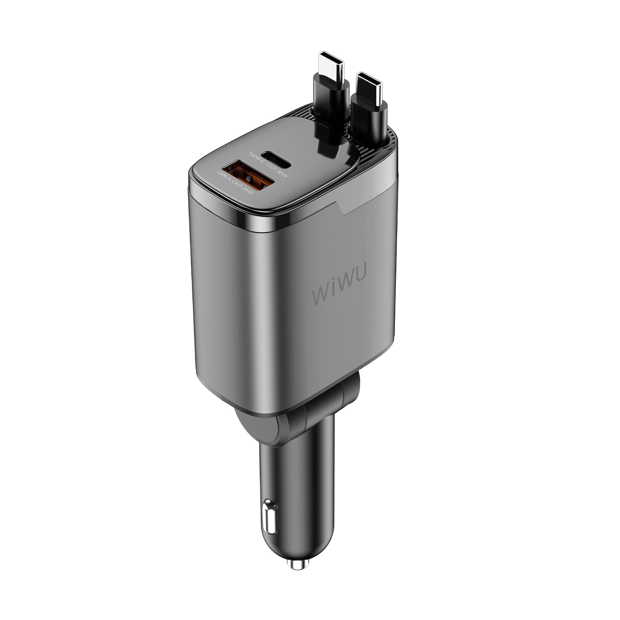 WiWU Helix Pro 111W GaN USB-A+C  Fast Car Charger Wi-CC034