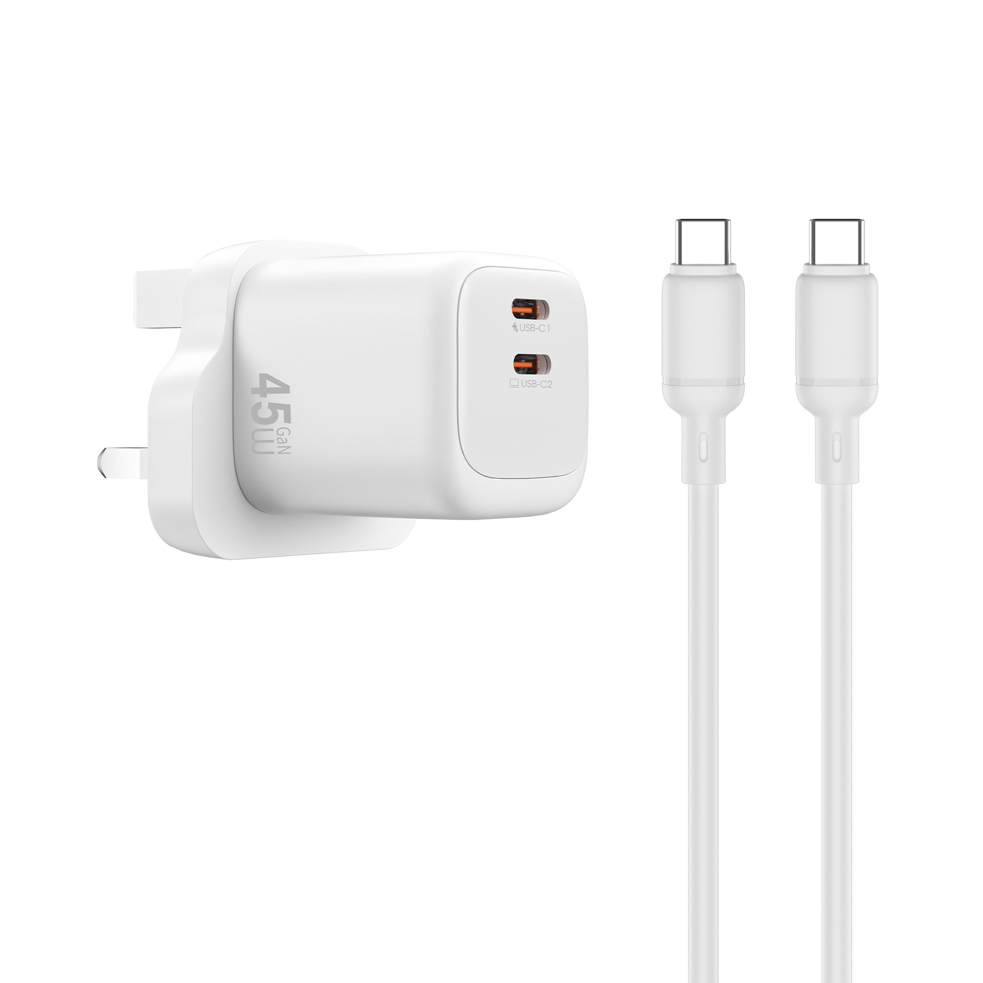 WiWU Cube 45W 2C PD Fast Charge Travel Adapter Combo Wi-G025
