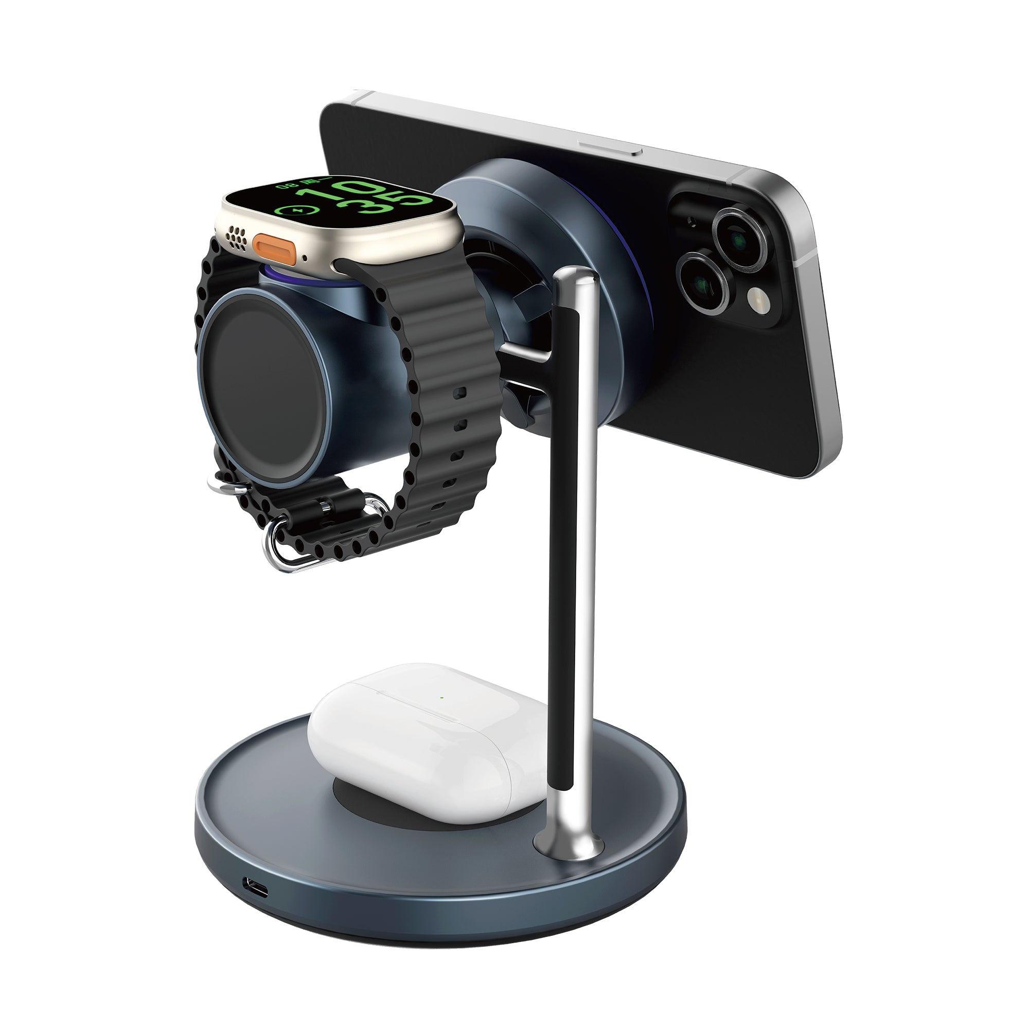 WiWU qi2.2 3 in 1 Space Station Air-cooled Magnetic Wireless Charger Wi-W041