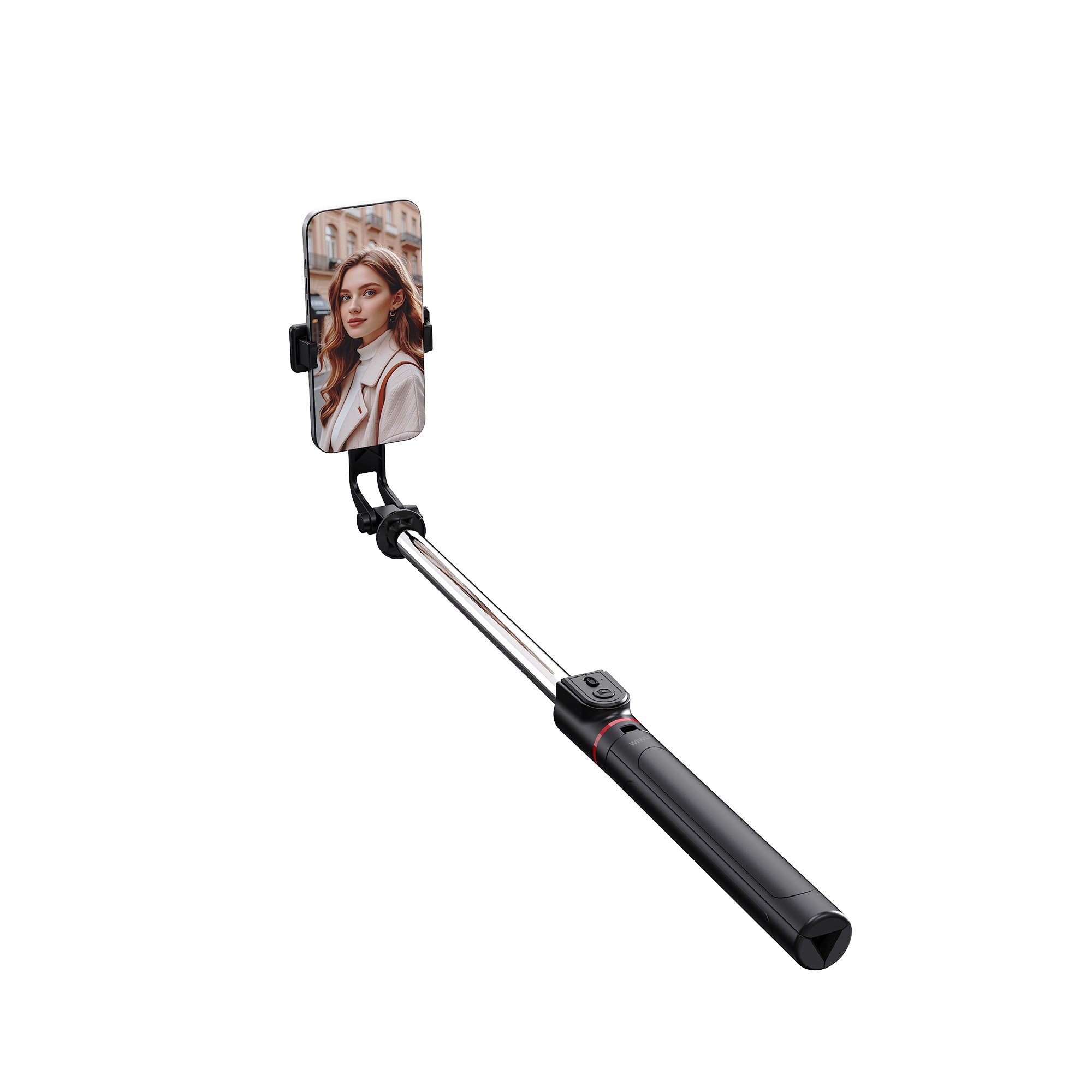 WiWU Wi-SE015 Bluetooth Selfie Stick Tripod with LED Ring Light & 360° Rotation