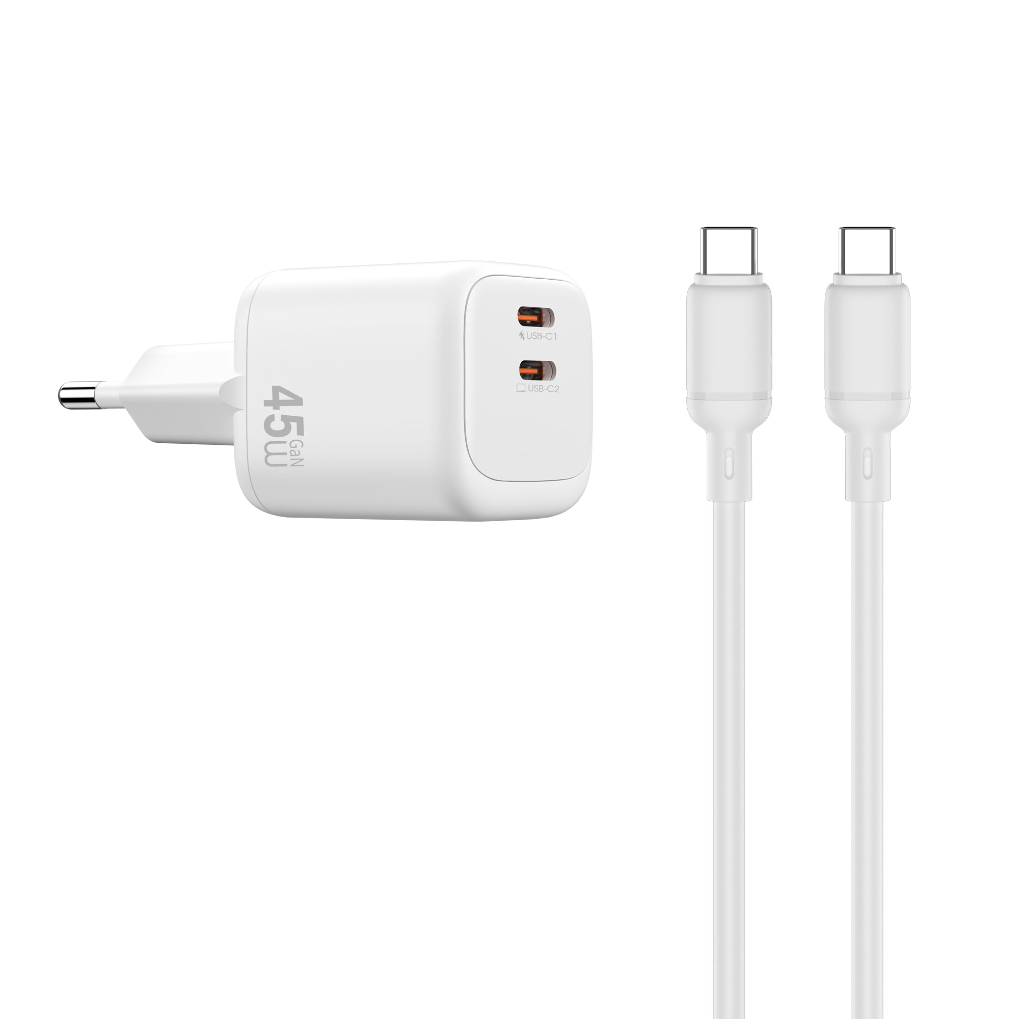 WiWU Cube 45W 2C PD Fast Charge Travel Adapter Combo Wi-G025