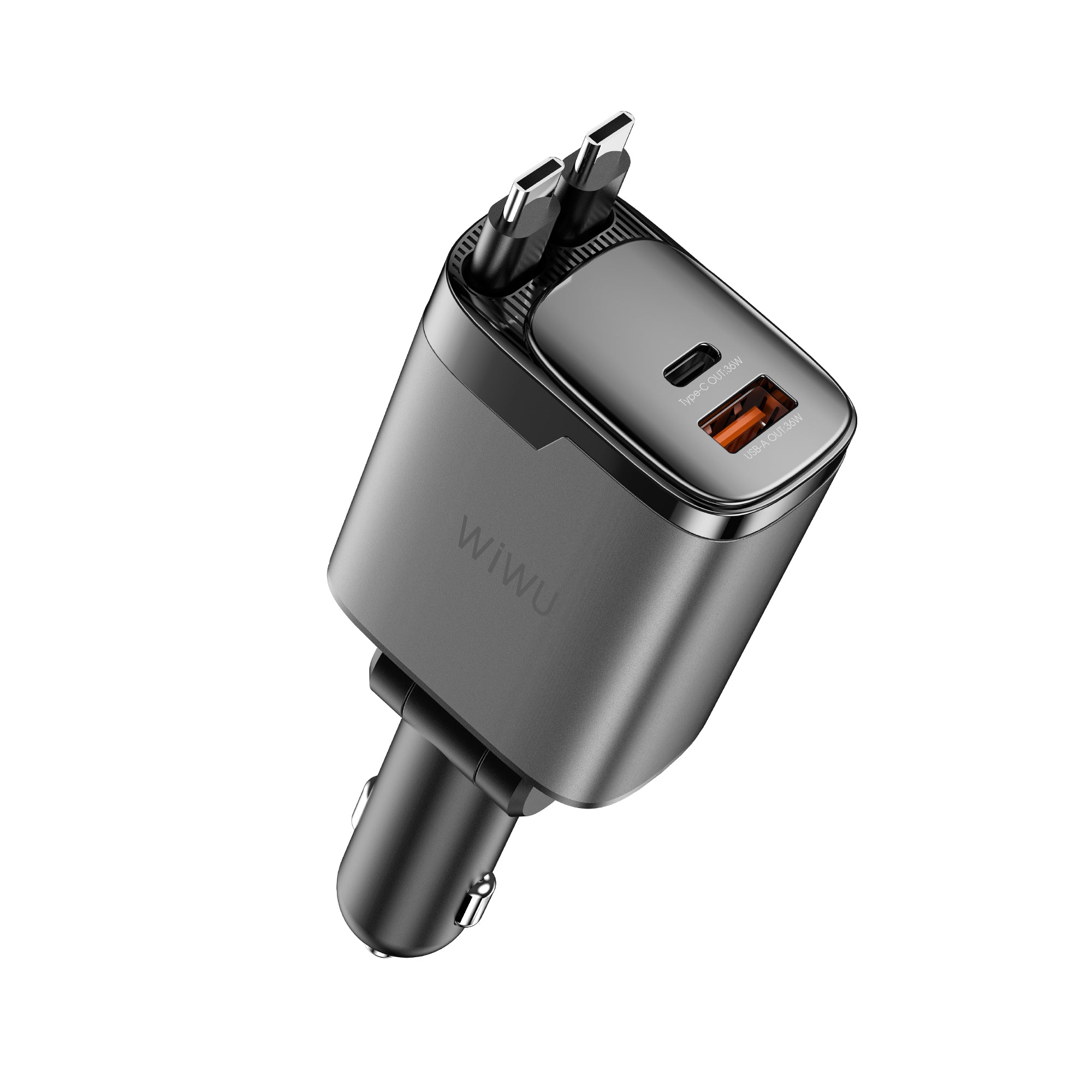 WiWU Helix Pro 111W GaN USB-A+C  Fast Car Charger Wi-CC034