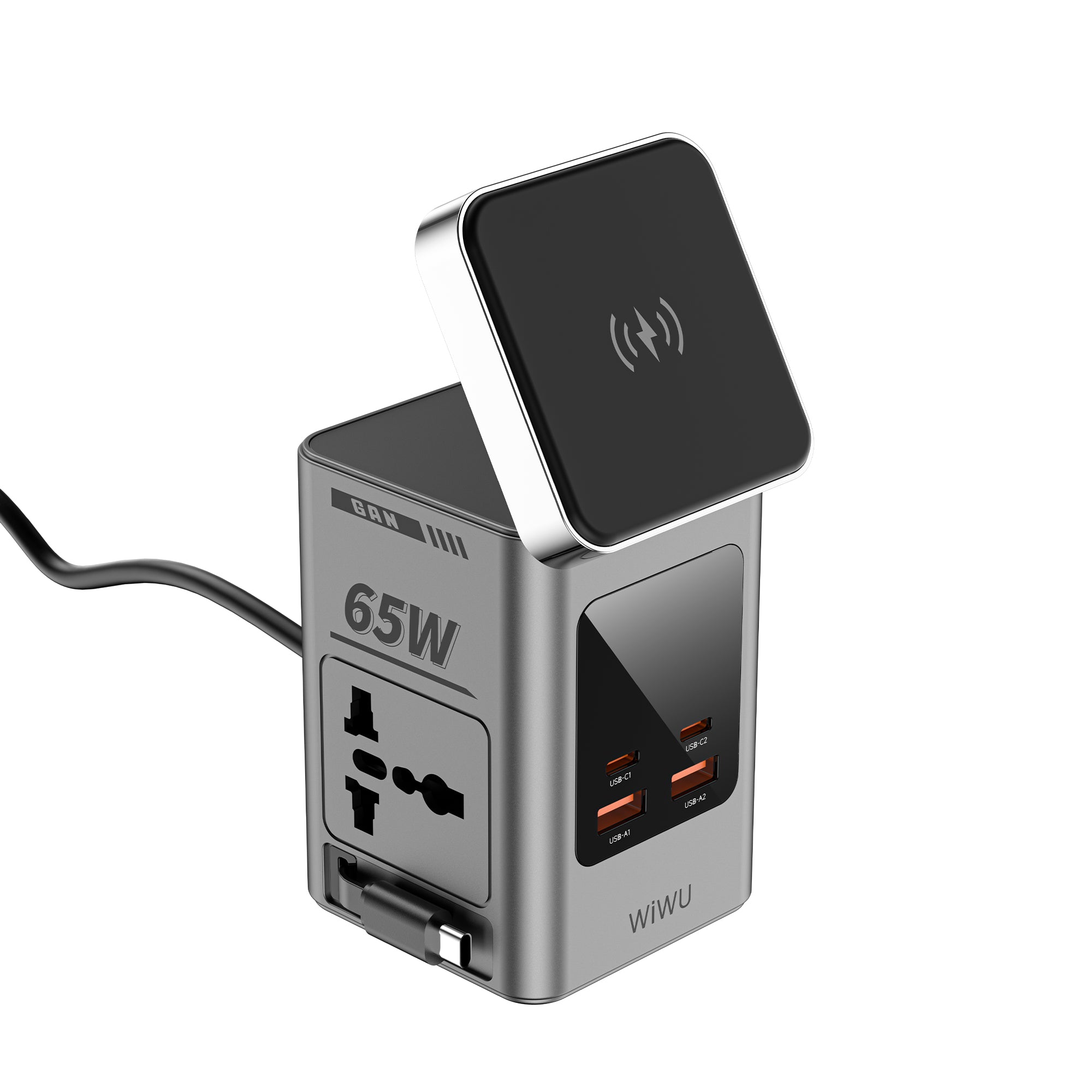 WiWU 65W GaN 10-in-1 Wireless Chager with cable&socket Wi-W040