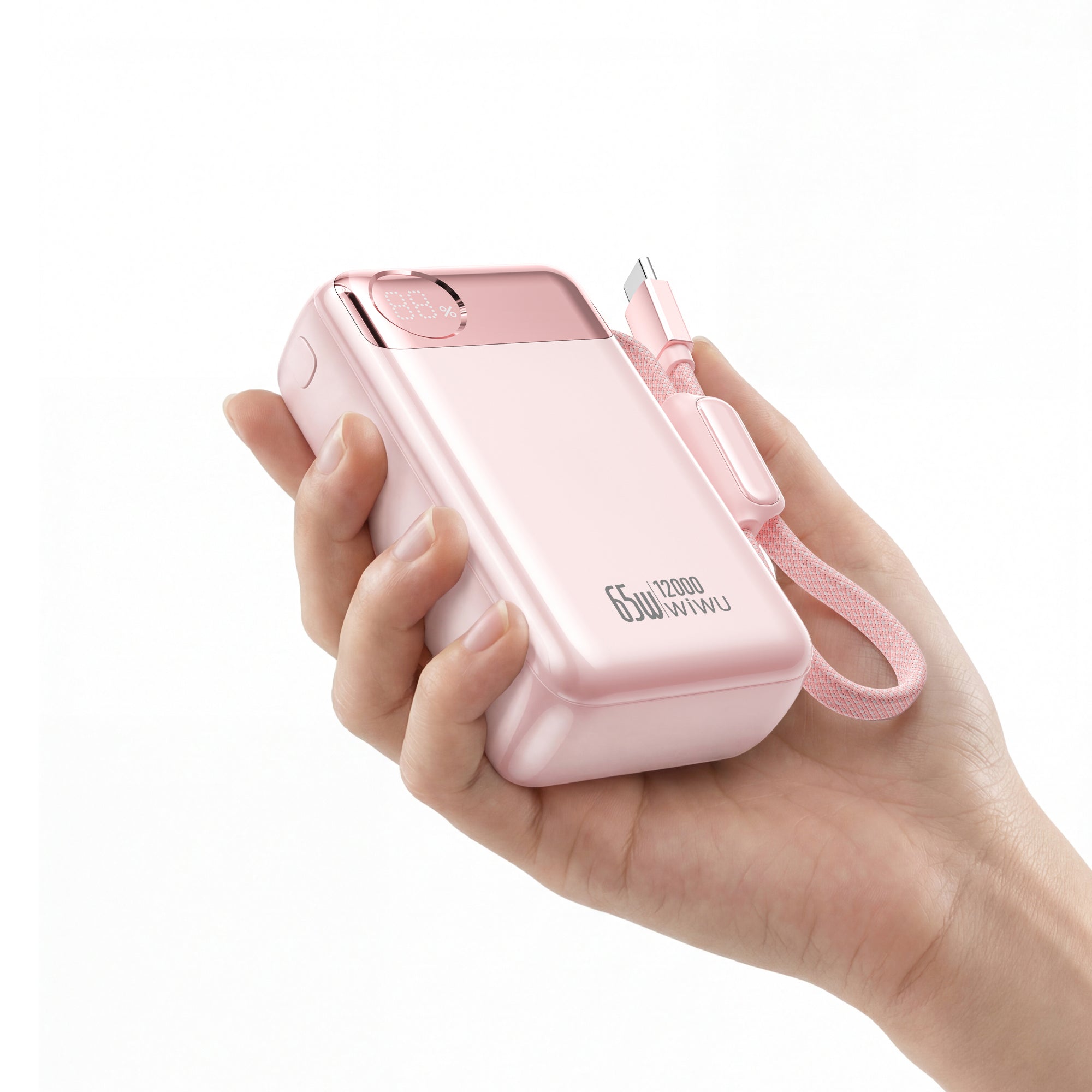 WiWU Power Plus 65W Built-in Cable Power Bank T132