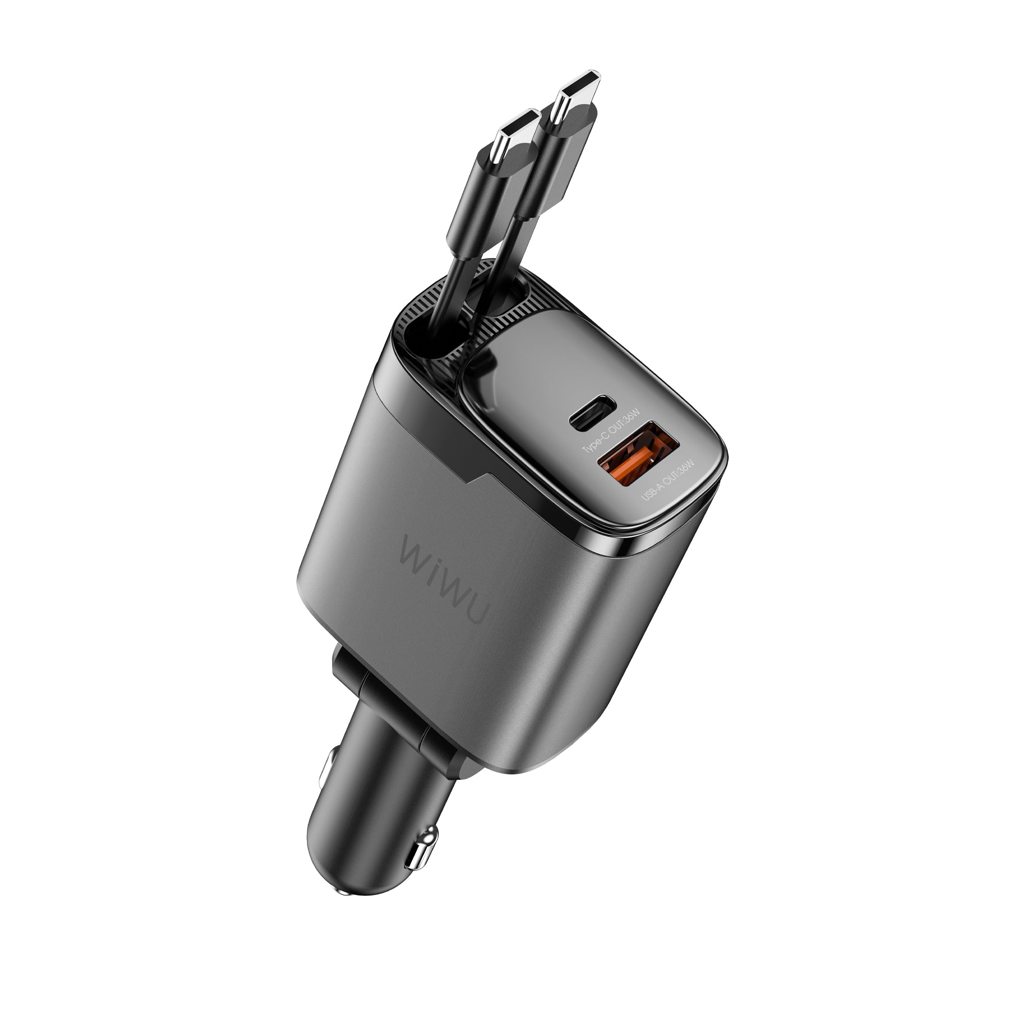 WiWU Helix Pro 111W GaN USB-A+C  Fast Car Charger Wi-CC034