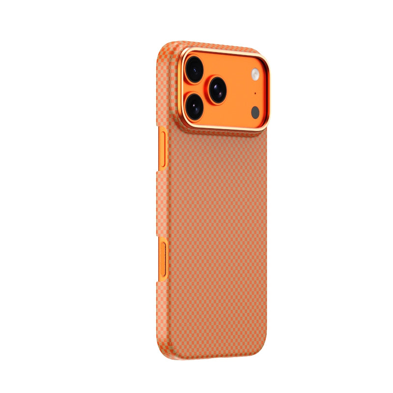 WiWU DCC-208 ARAMID ARMOR Magnetic Case 600D Aramid Fiber Slim Protective Kickstand Cover Anti-Fingerprint for IP17 Series Black Gold Red
