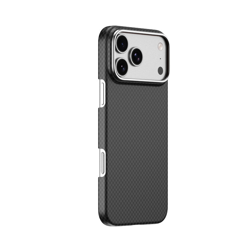 WiWU DCC-208 ARAMID ARMOR Magnetic Case 600D Aramid Fiber Slim Protective Kickstand Cover Anti-Fingerprint for IP17 Series Black Gold Red
