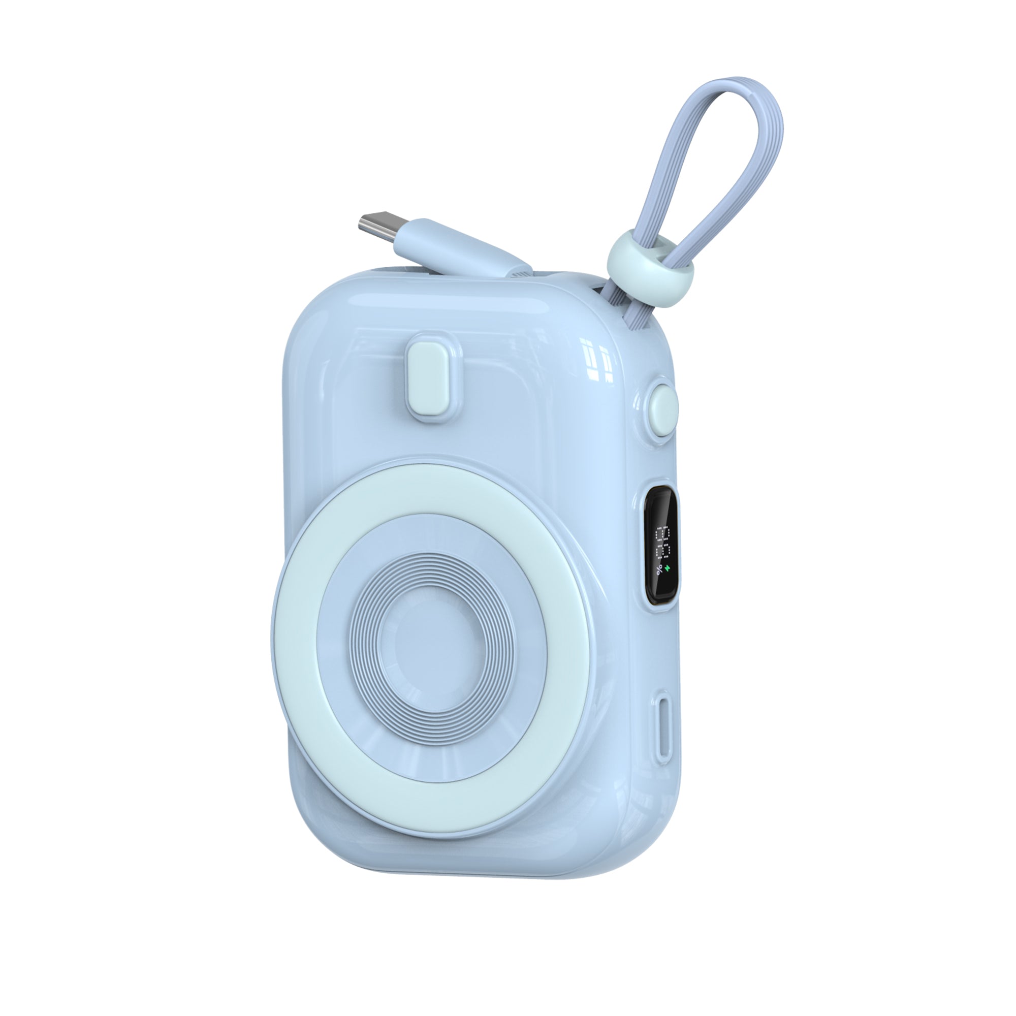 WiWU Brand New Magnetic 22.5w Fast Charging Wi-P041 Colorful Mini Portable Power Bank With Type C Port Cable