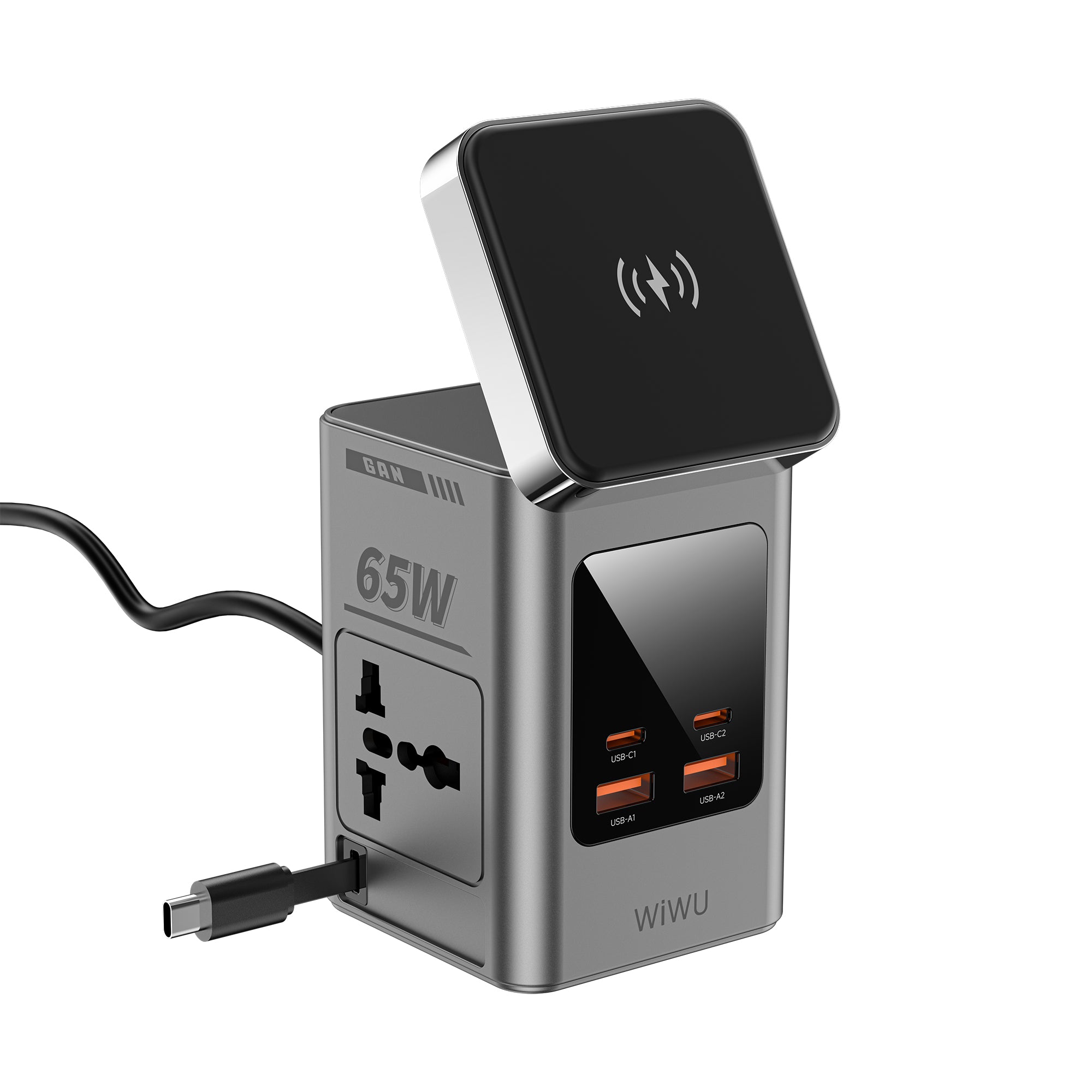 WiWU 65W GaN 10-in-1 Wireless Chager with cable&socket Wi-W040