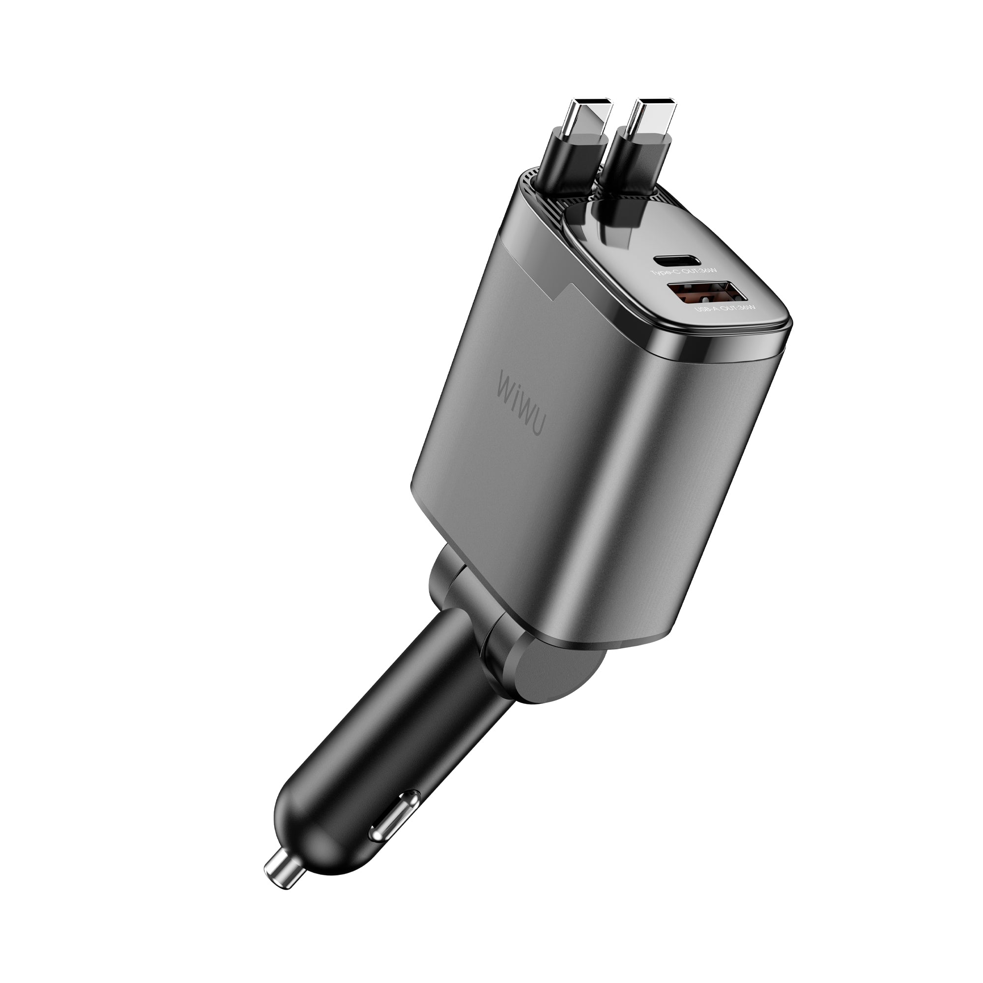 WiWU Helix Pro 111W GaN USB-A+C  Fast Car Charger Wi-CC034