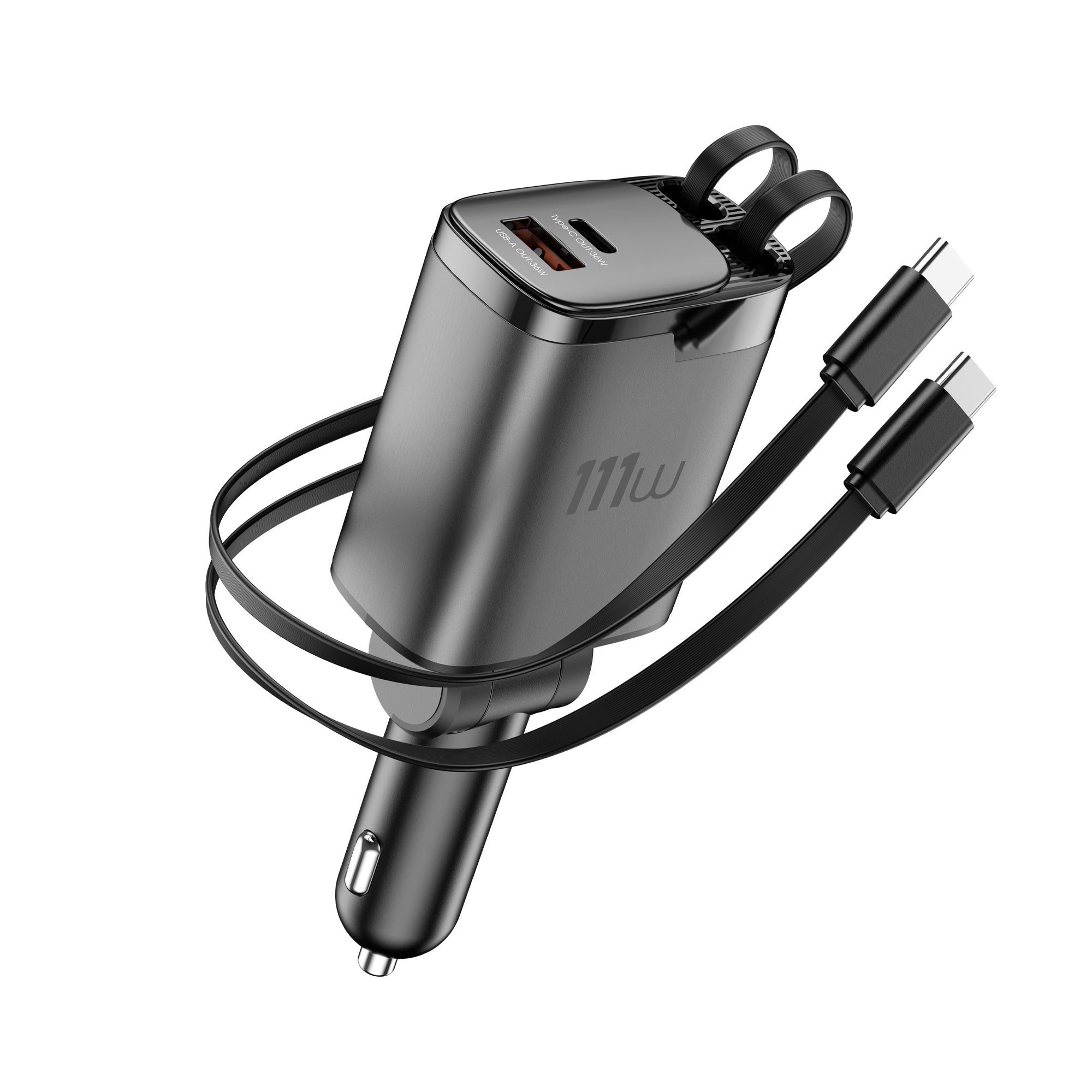 WiWU Helix Pro 111W GaN USB-A+C  Fast Car Charger Wi-CC034