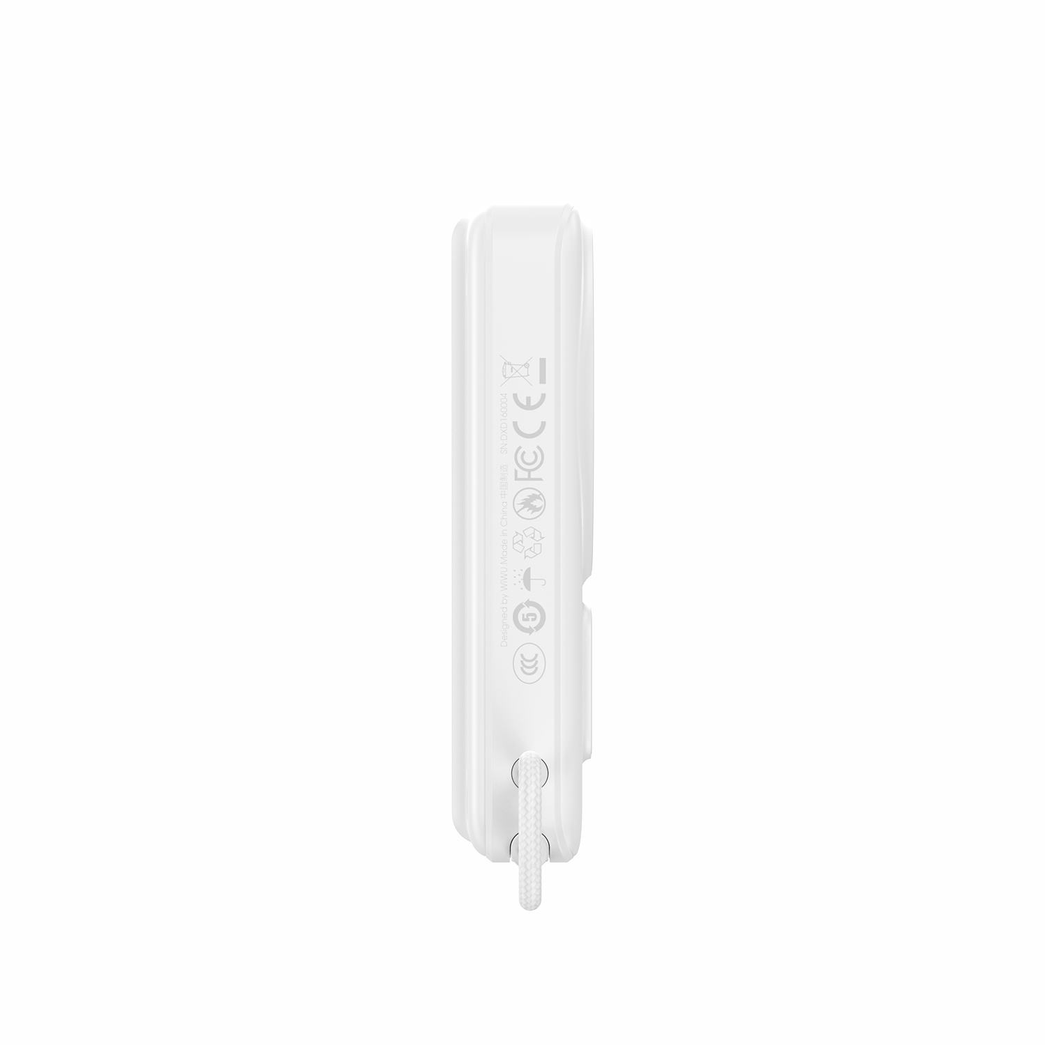 WiWU LP005FX 10000mAh Magnetic Wireless Power Bank with Built-in Cable and PD Fast Charging