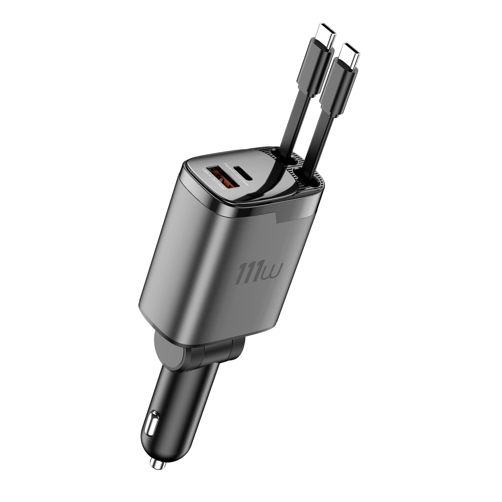 WiWU Helix Pro 111W GaN USB-A+C  Fast Car Charger Wi-CC034