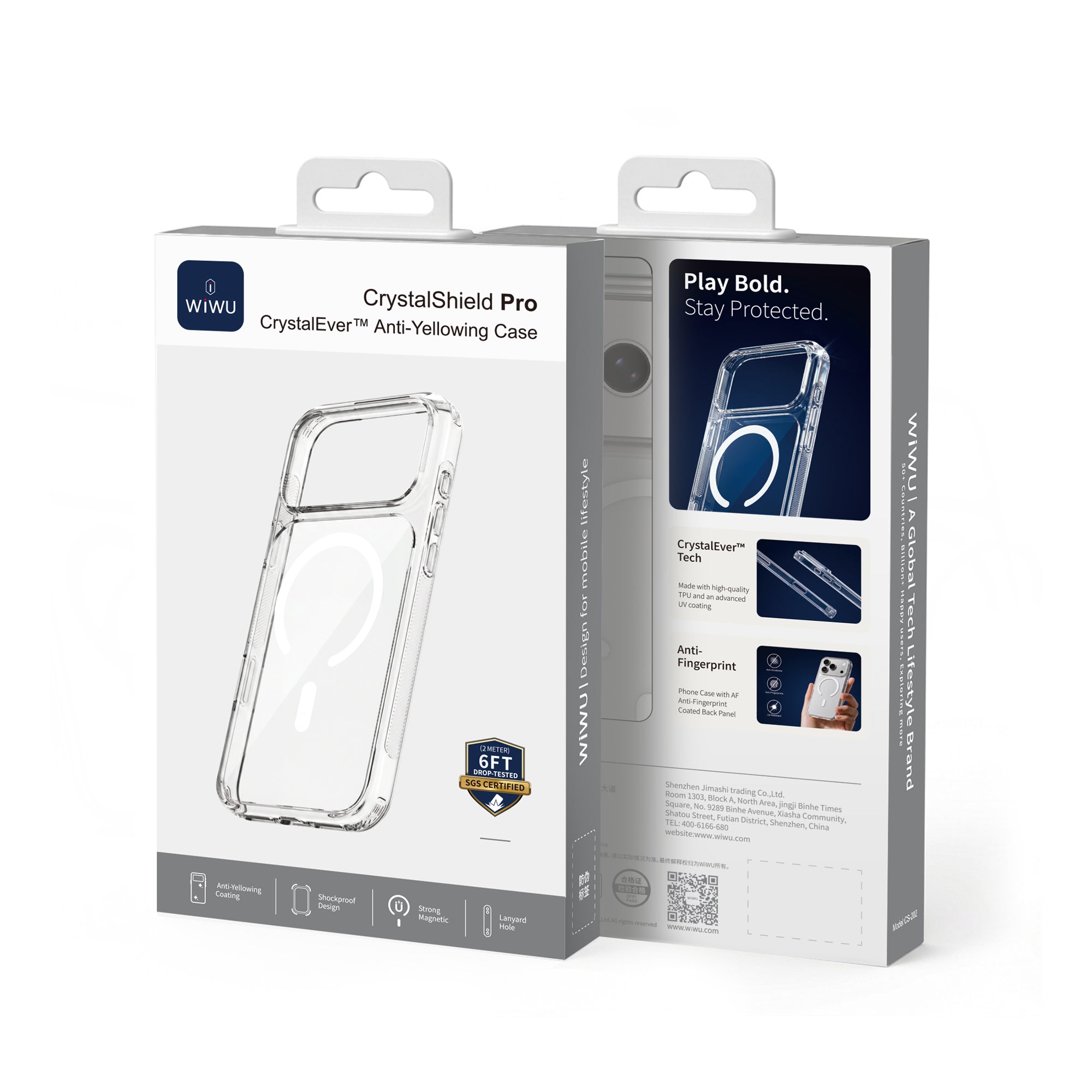 WiWU CS-202 CrystalShield Pro Magnetic Clear Phone Case