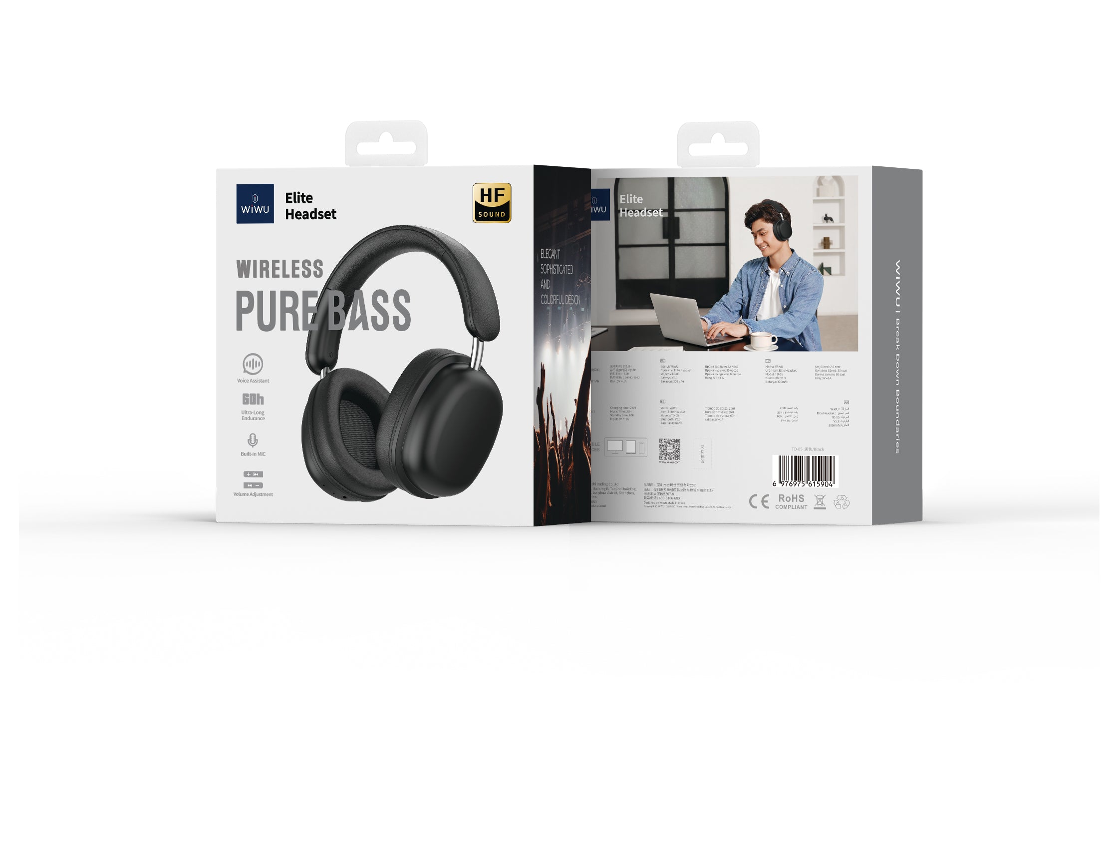 TD-05 high quality audifonos bluetooth over ear foldable headphones,bass sport headset earbuds wireless bt headphone